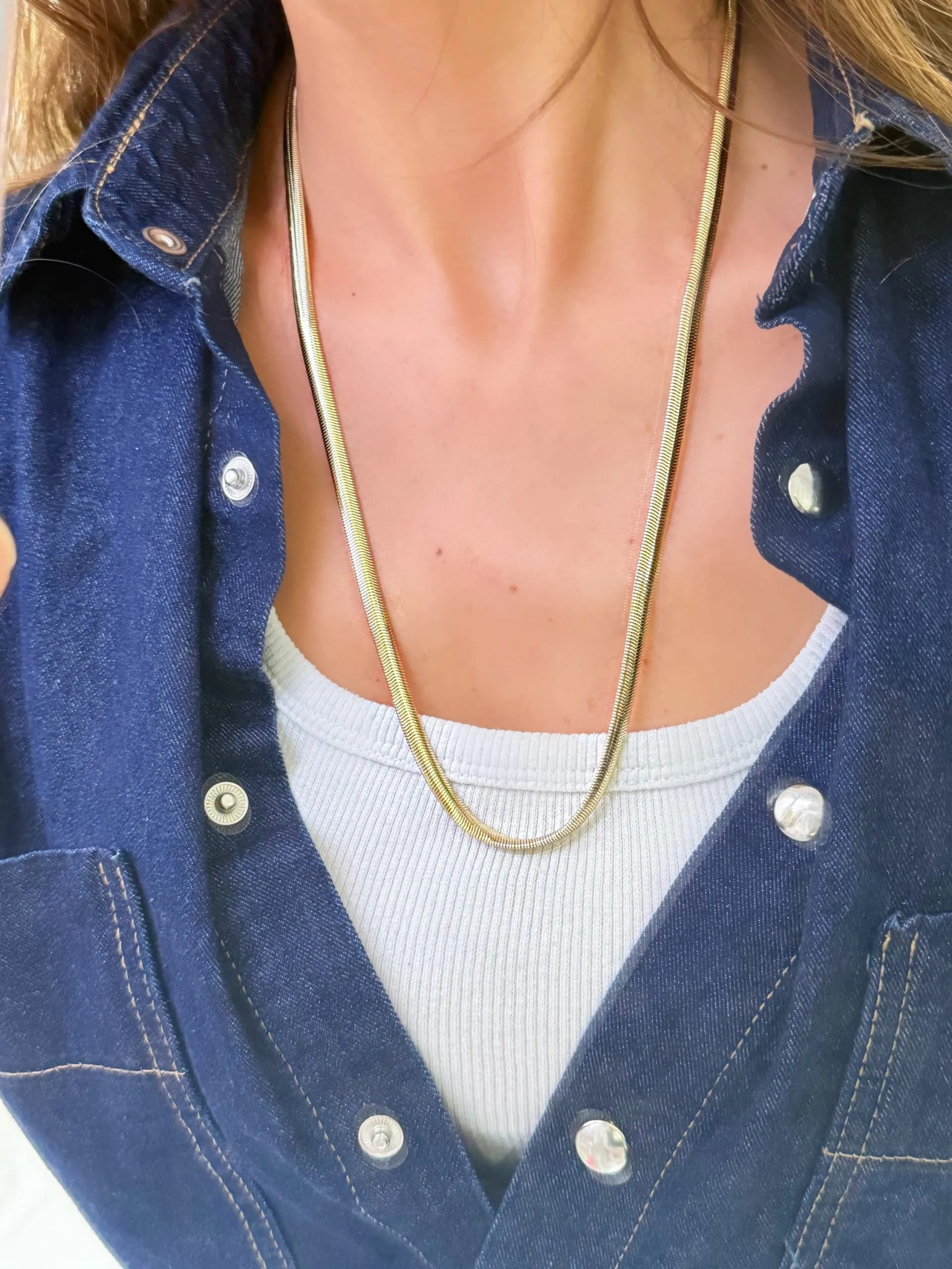 14K Altın Kaplama Kalın İtalyan Kolye 60cm