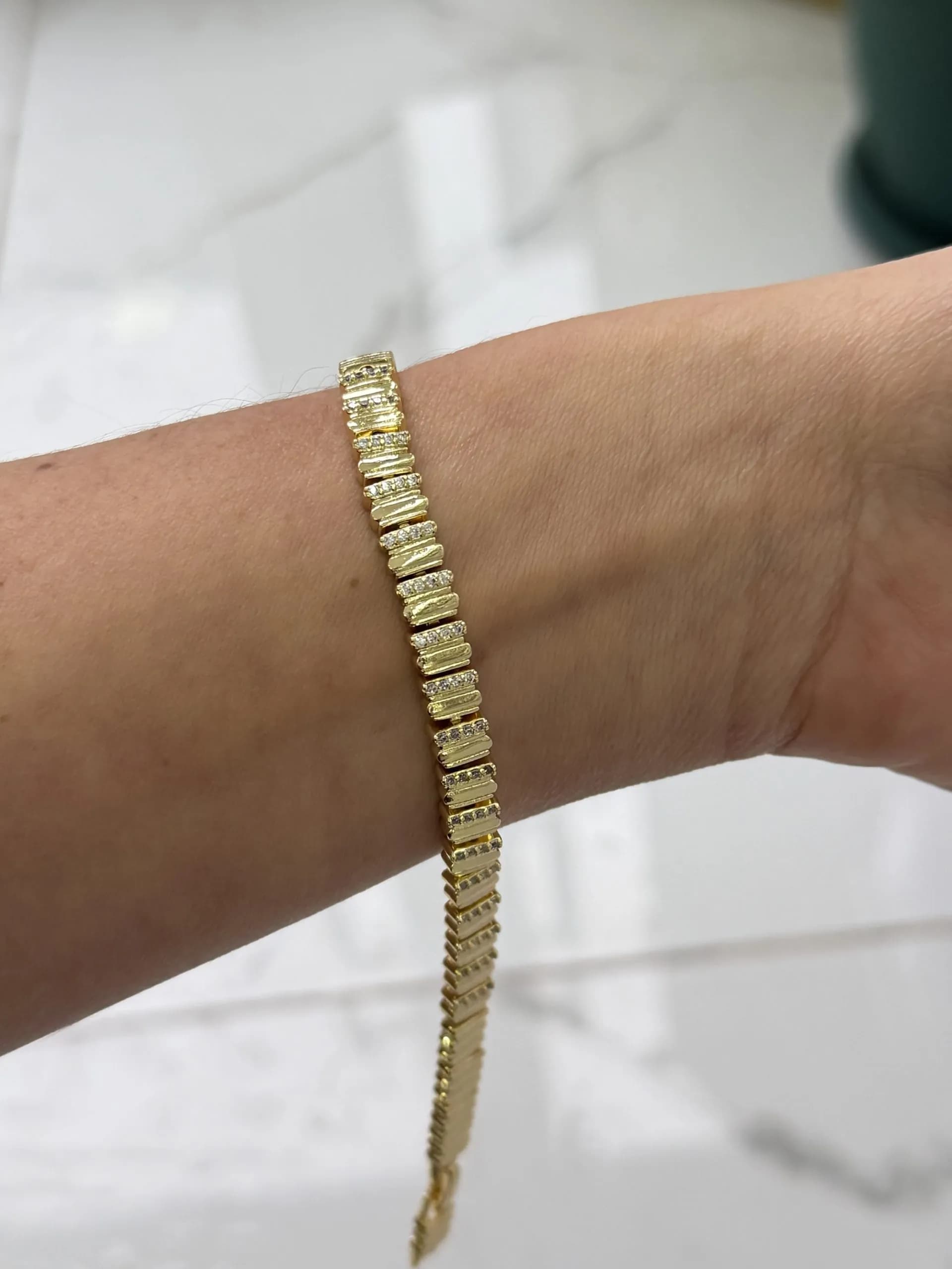 14K CM Altın Kaplama Bileklik 014