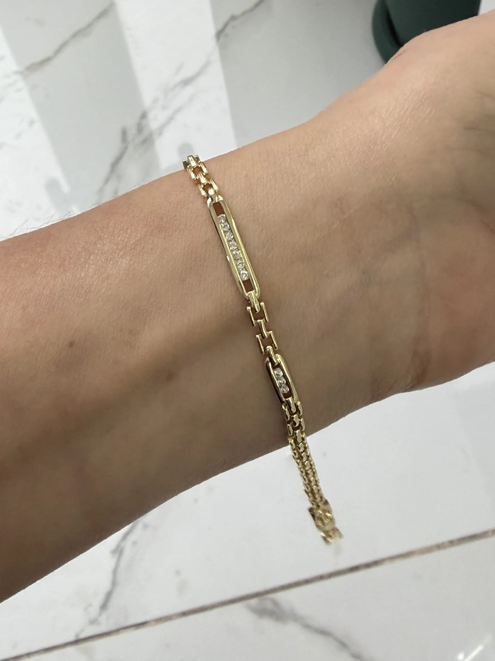 14K CM Altın Kaplama Bileklik 015