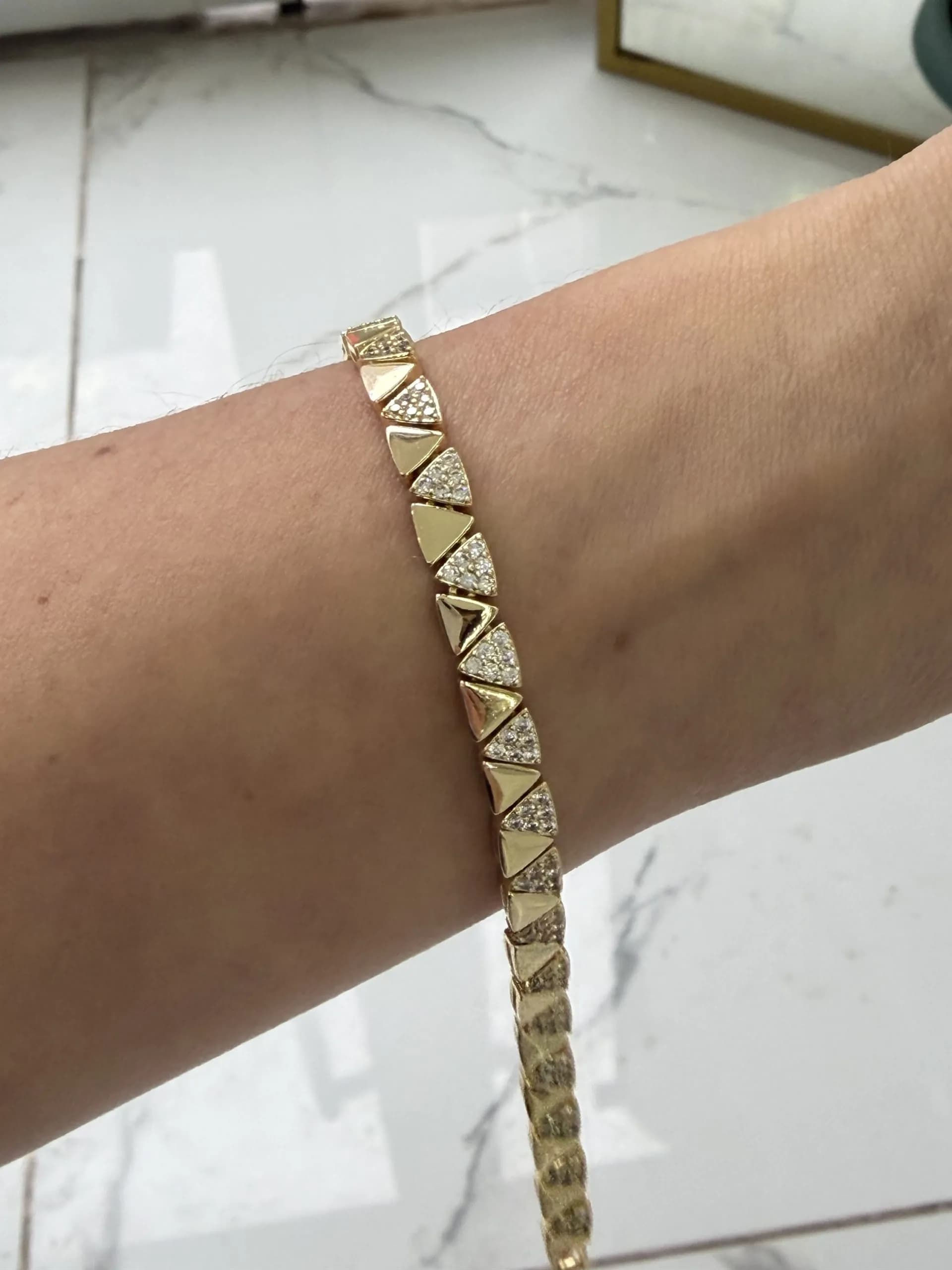 14K CM Altın Kaplama Bileklik 018