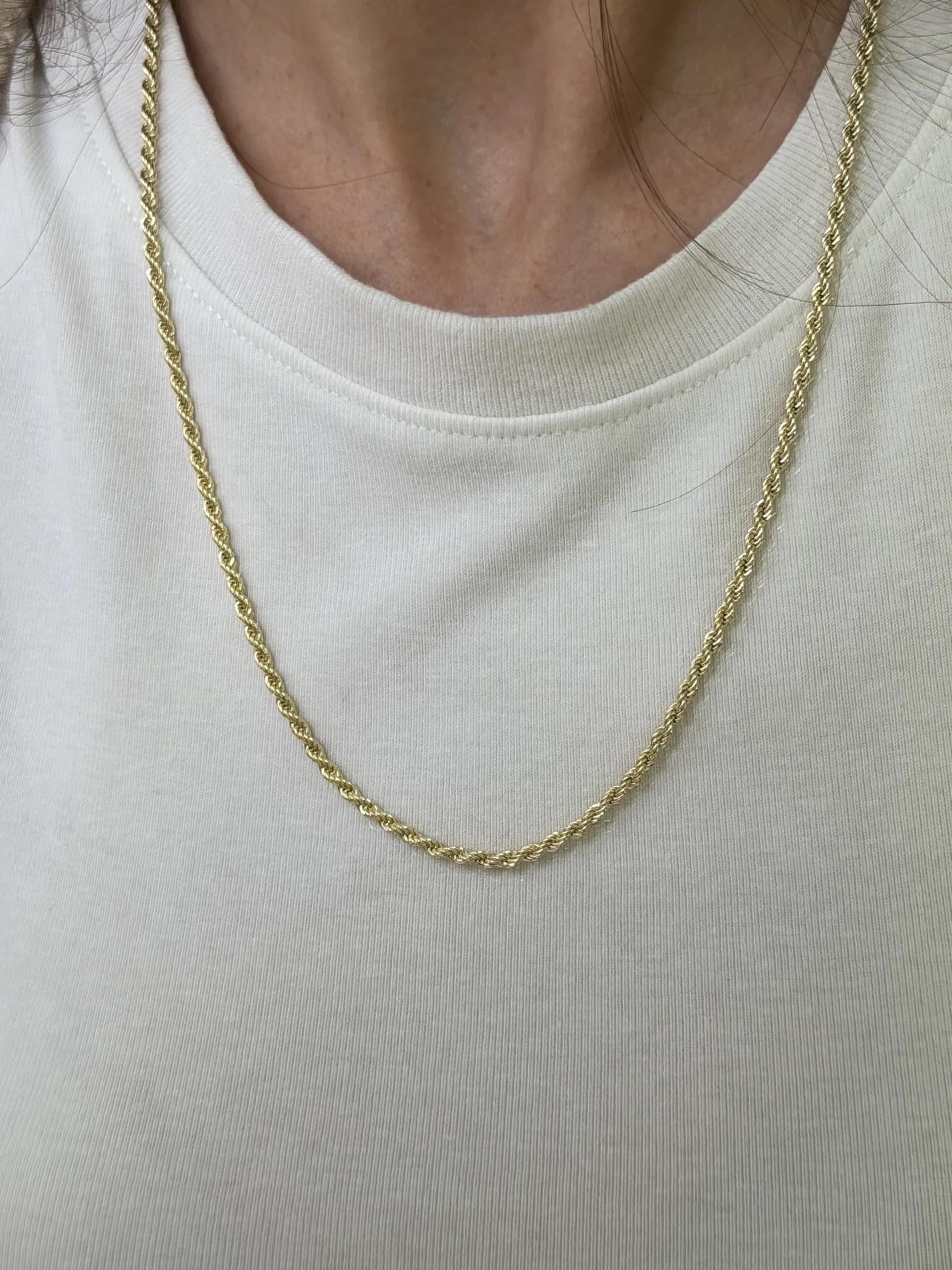 14K CM Altın Kaplama Burgu 50 cm Kolye