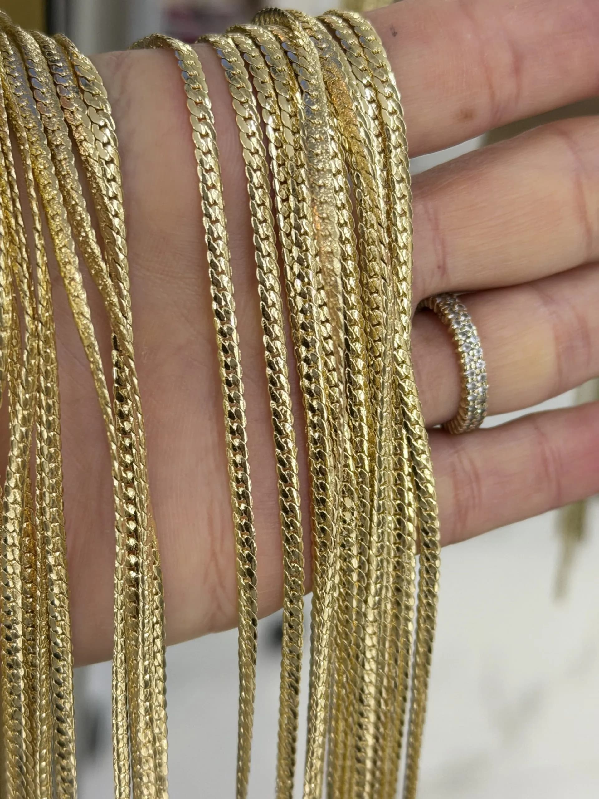 14K CM Altın Kaplama İnce Arpa Yılan Kolye 60cm