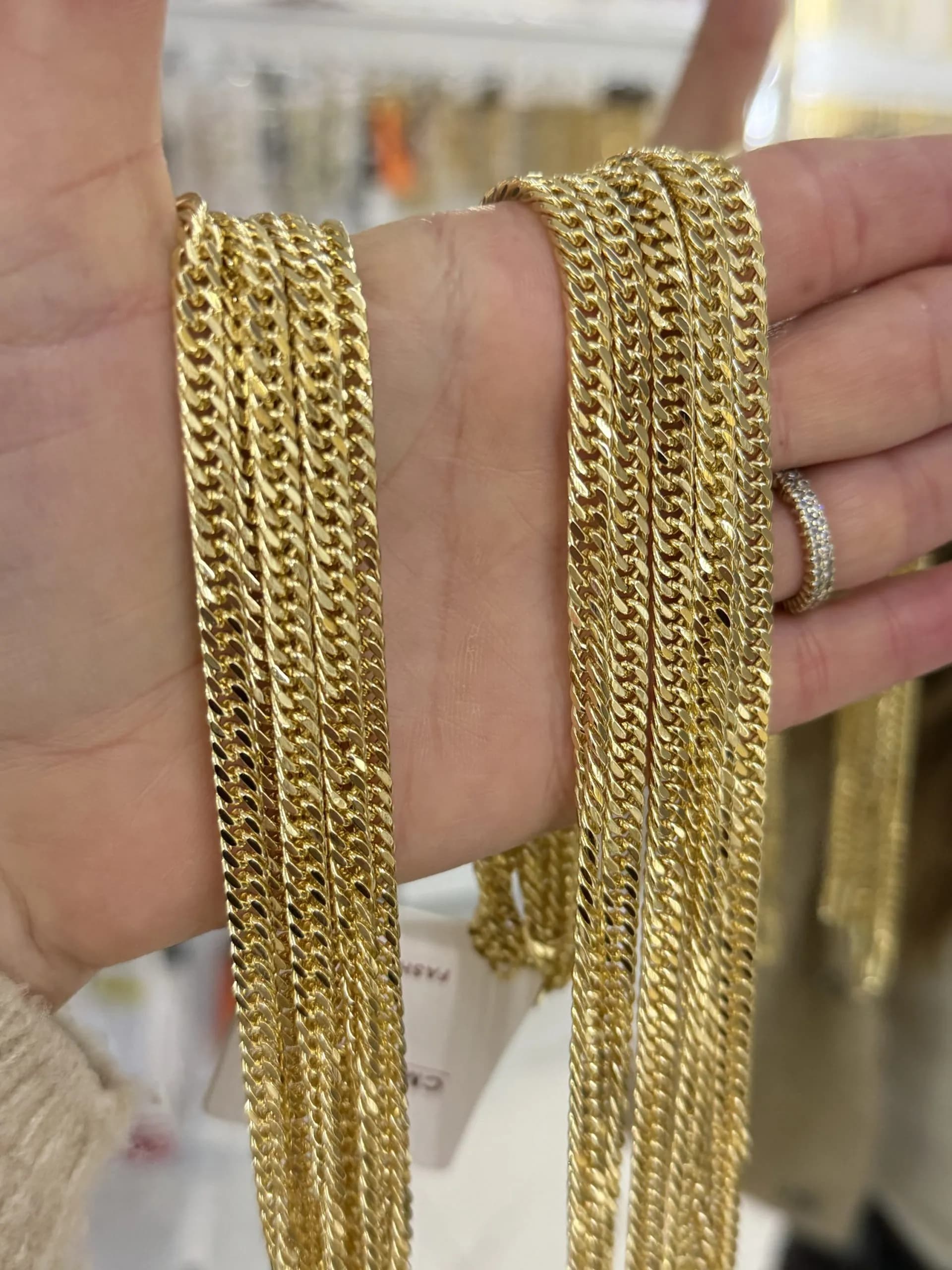 14K CM Altın Kaplama Kalın Kolye no048