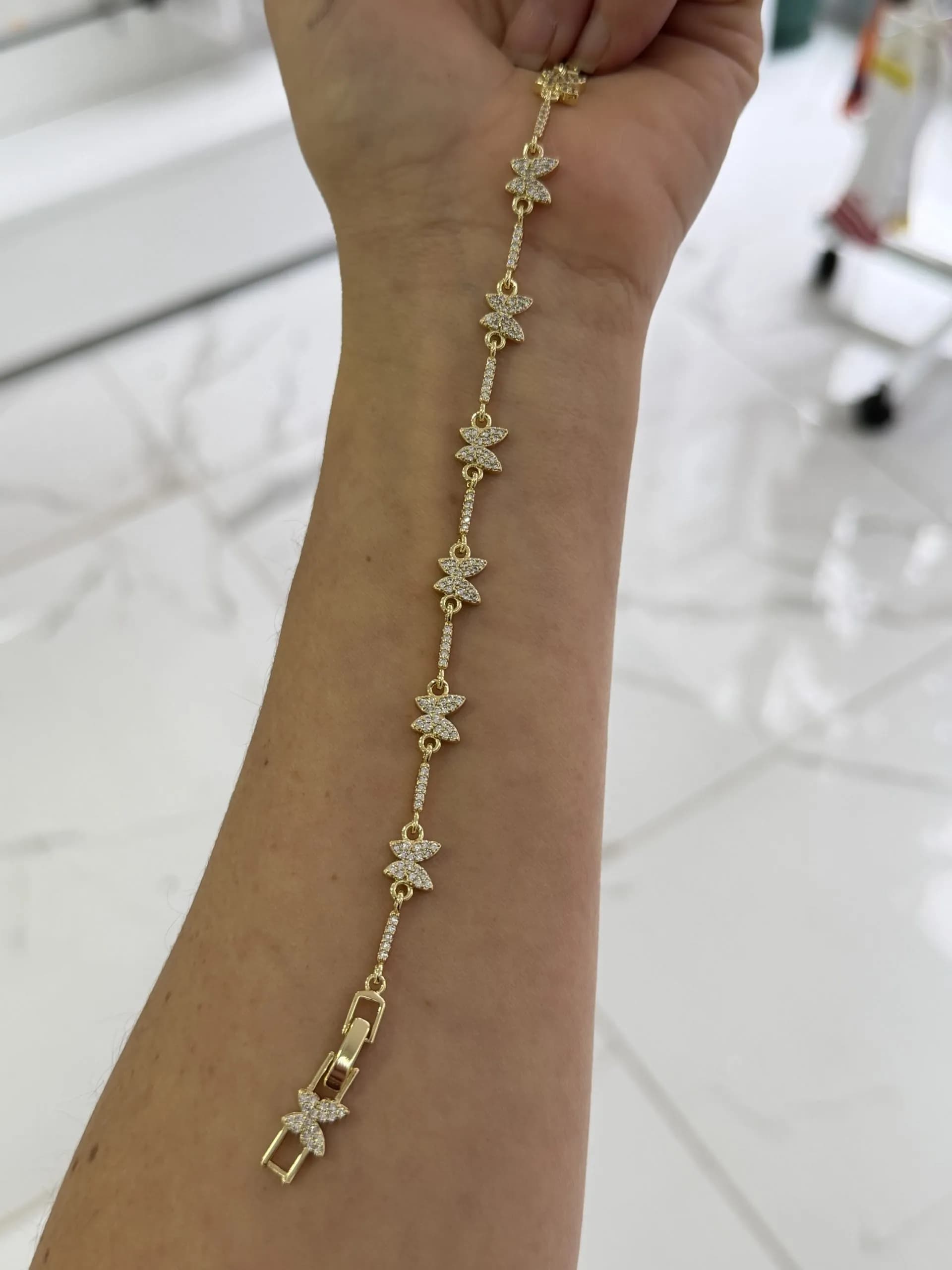 14K CM Altın Kaplama Kelebek Bileklik