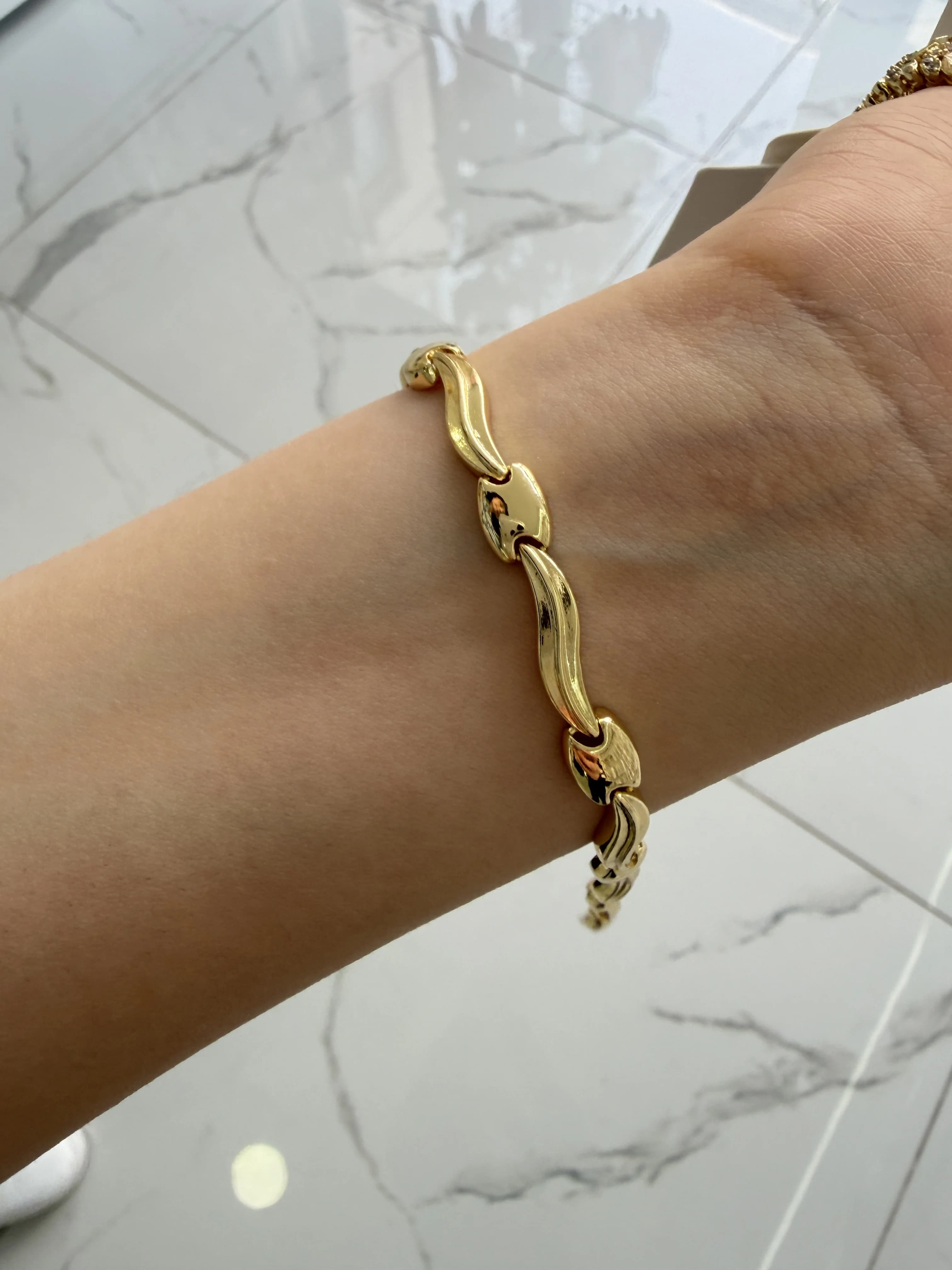 14K CM Altın Kaplama Yol Bileklik