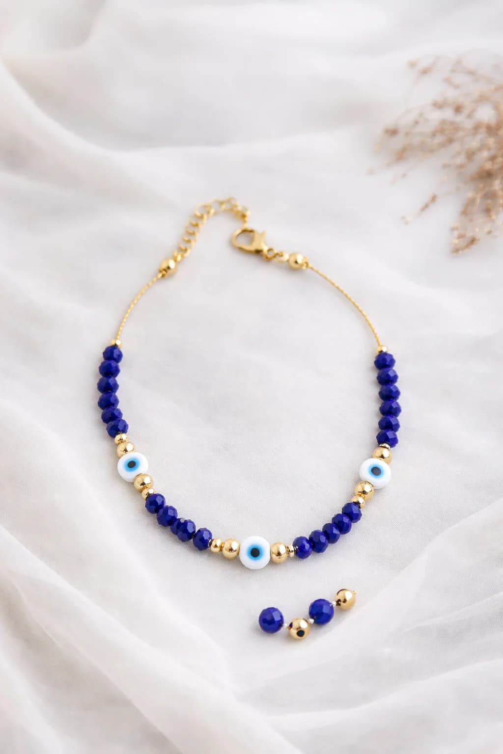 Saks Gözlü Dizme Halhal