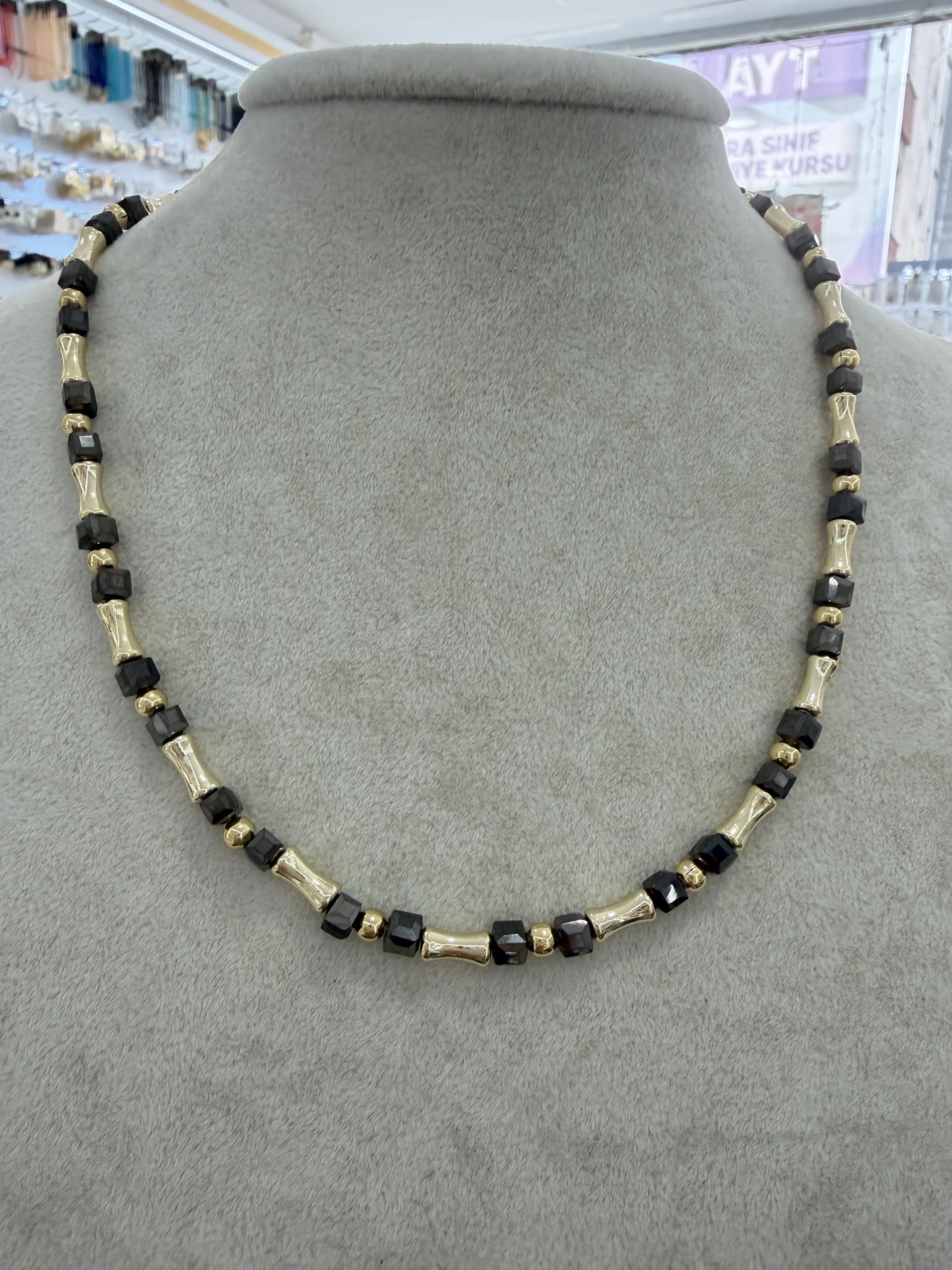 Vip Antrasit Tasarım Kolye Sibel