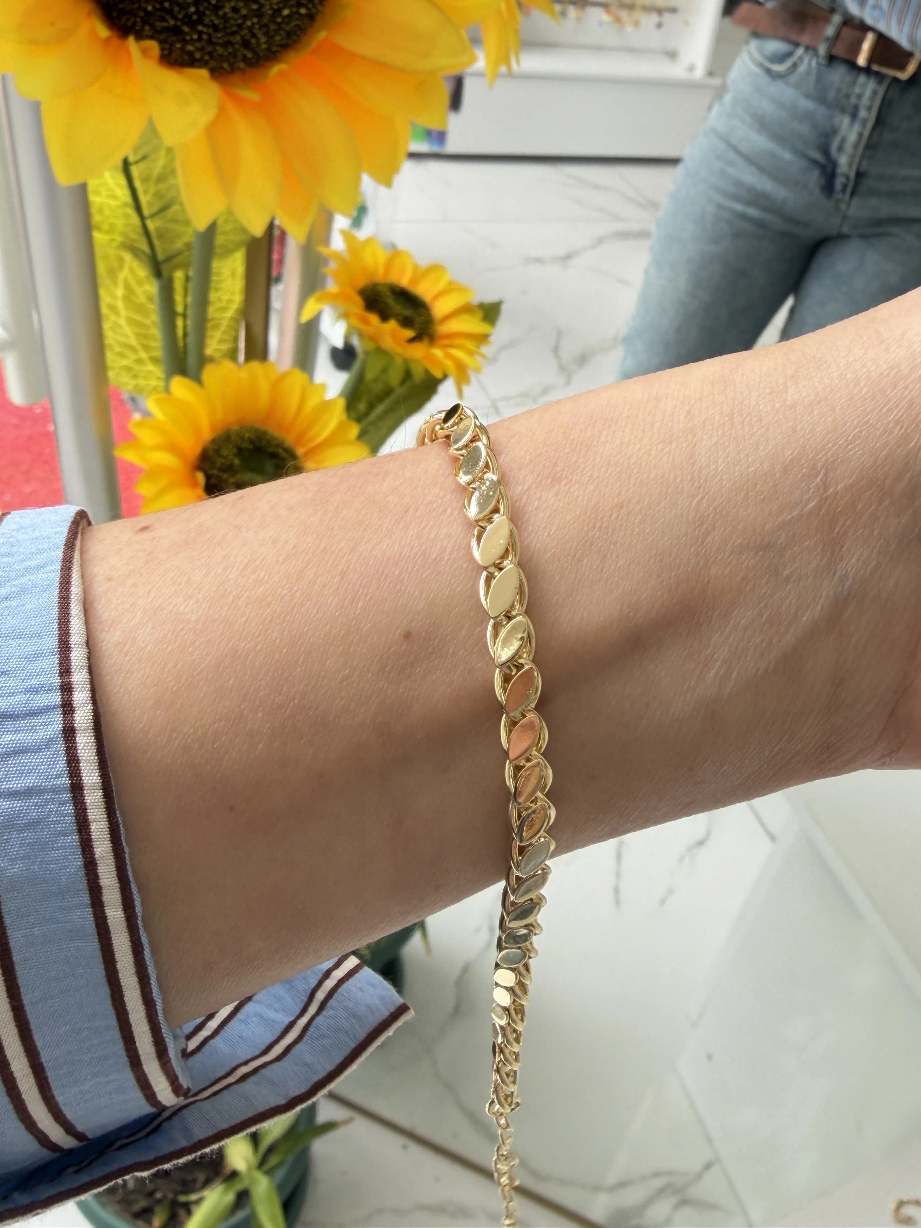 14K Altın Kaplama CM Baklapul Bileklik