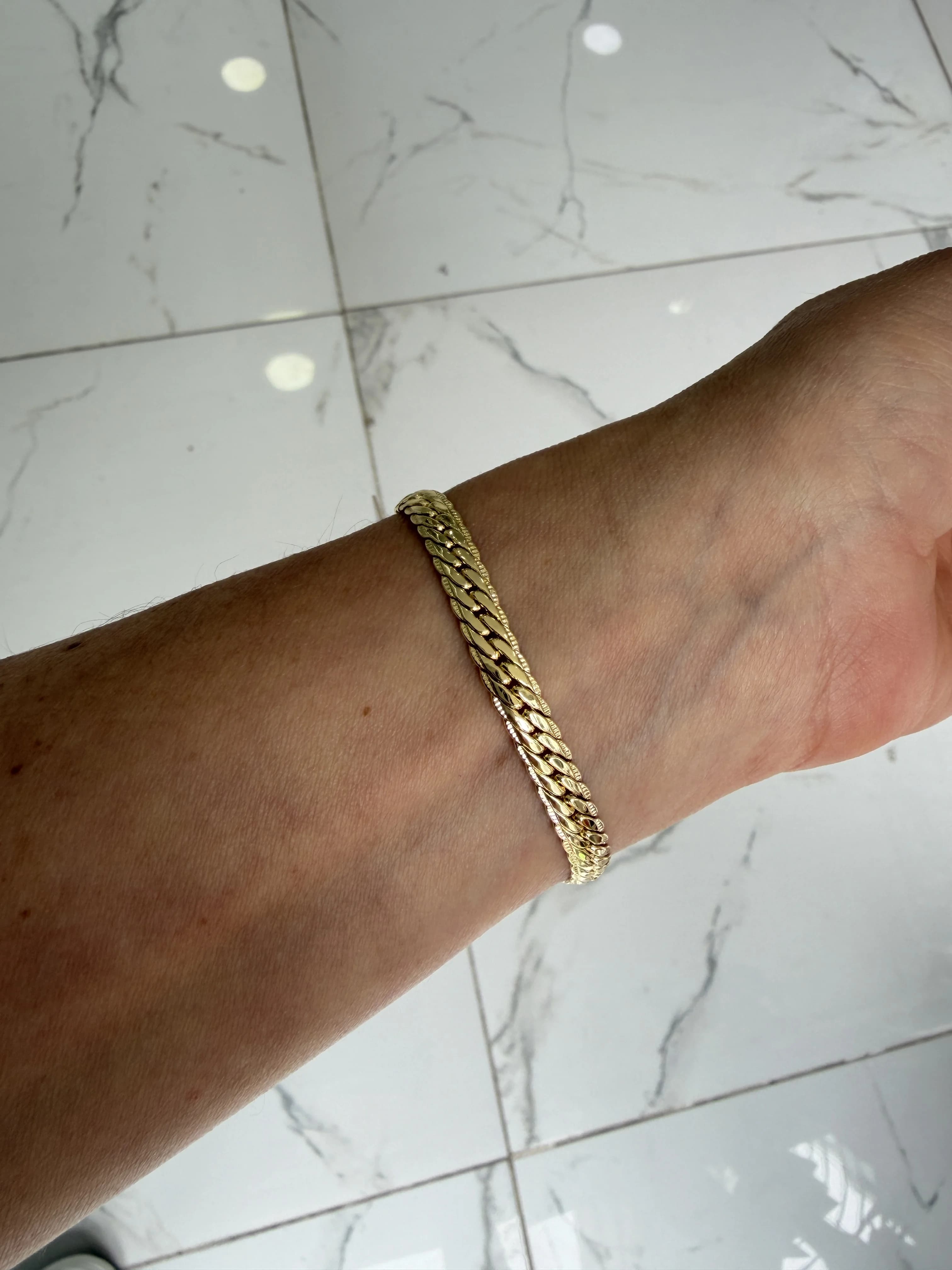 14K Altın Kaplama CM Sıkarpa Bileklik