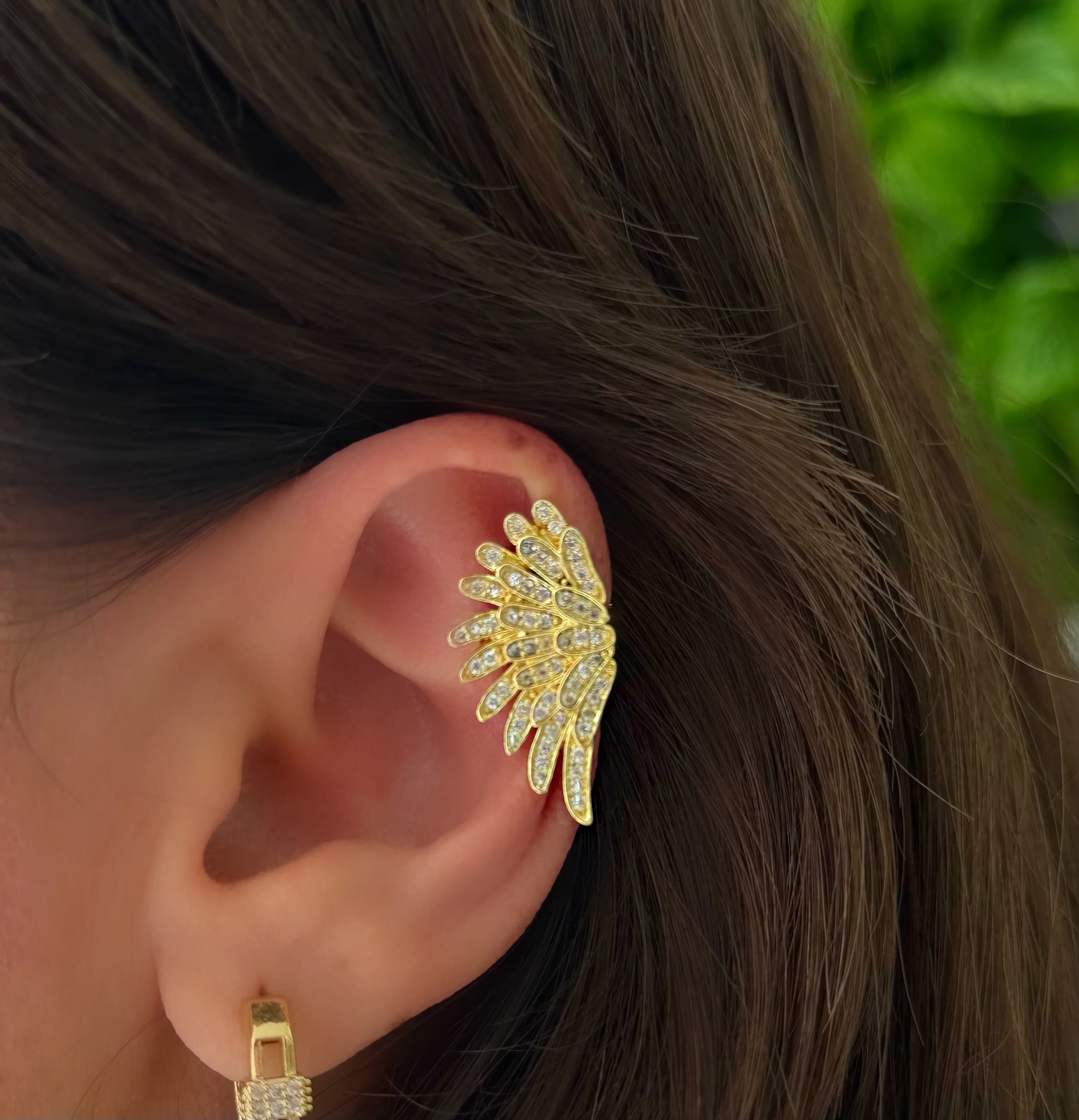 14K YSX Kanat Kıkırdak Küpe