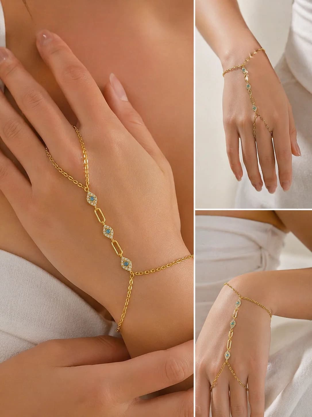 14K YSX Mavi Gözlü Şahmeran