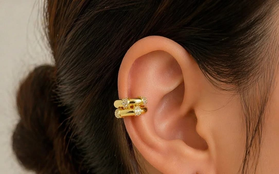 14K YSX Sırataş Kıkırdak Küpe