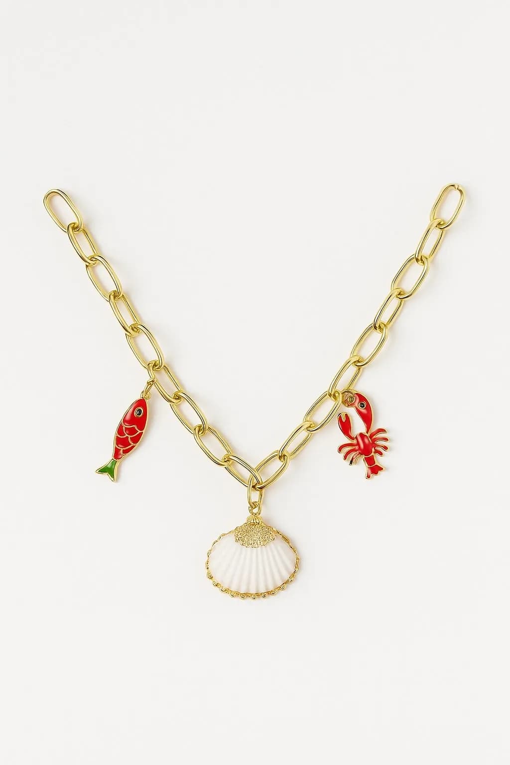 Çelik Deniz Kabuğu Charm Kolye