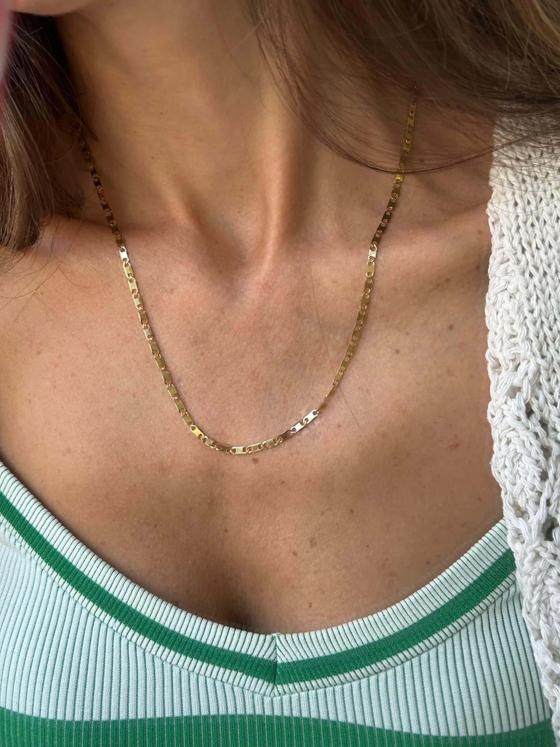 Çelik Gold Geçme Zincir 45+5 cm