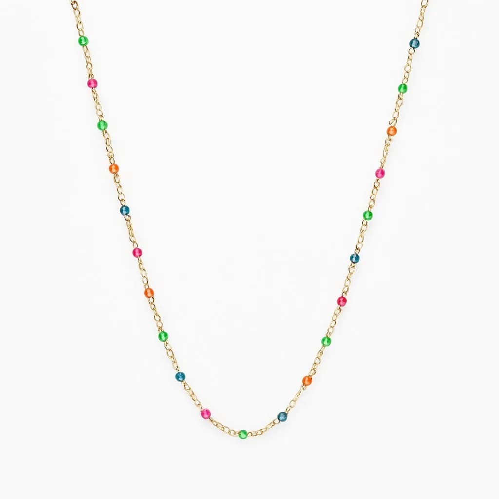 Çelik Mini Renkli Kolye