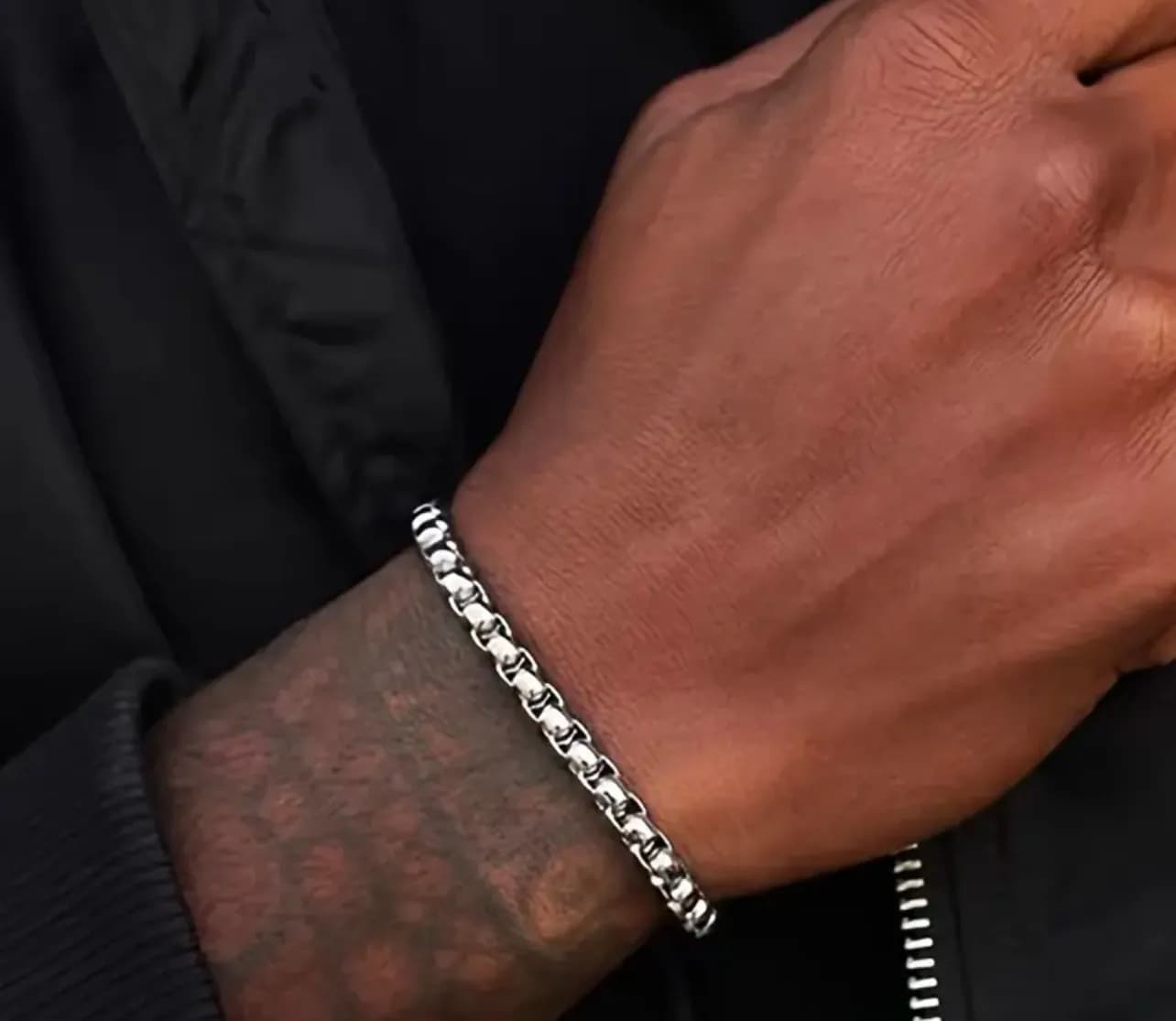 Çelik Parlak Kalın Küp Bileklik