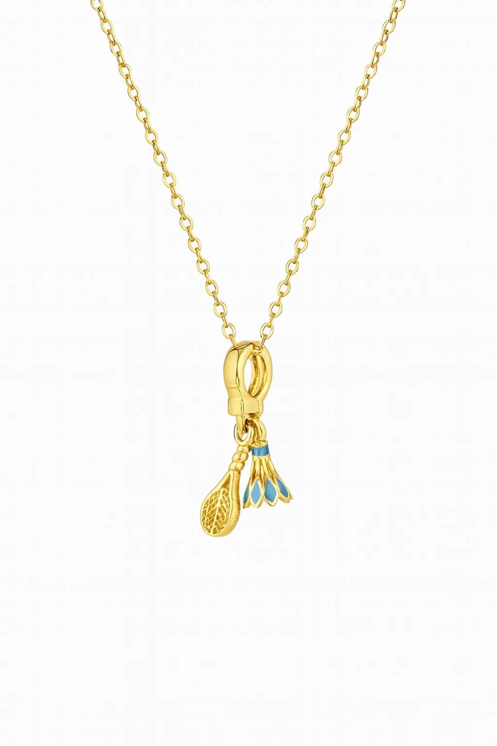 Çelik Tenis Charm Kolye