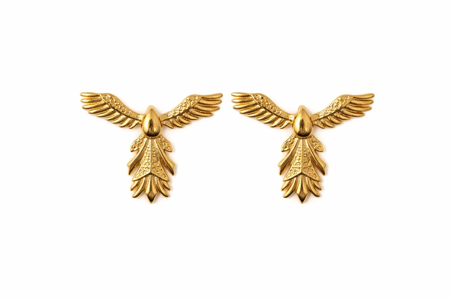 Gold Anka Kuşu Küpe