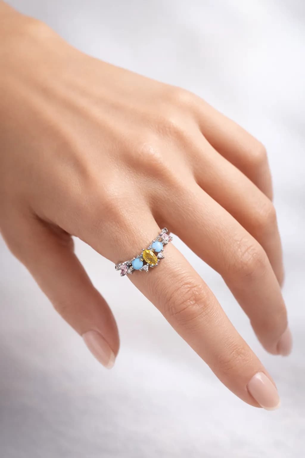 Gümüş Renk Kraliçe Yüzük Ayarlanır