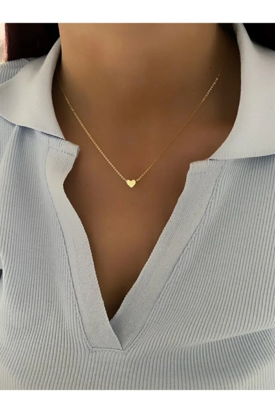 Minimal Kalp Kolye Gold