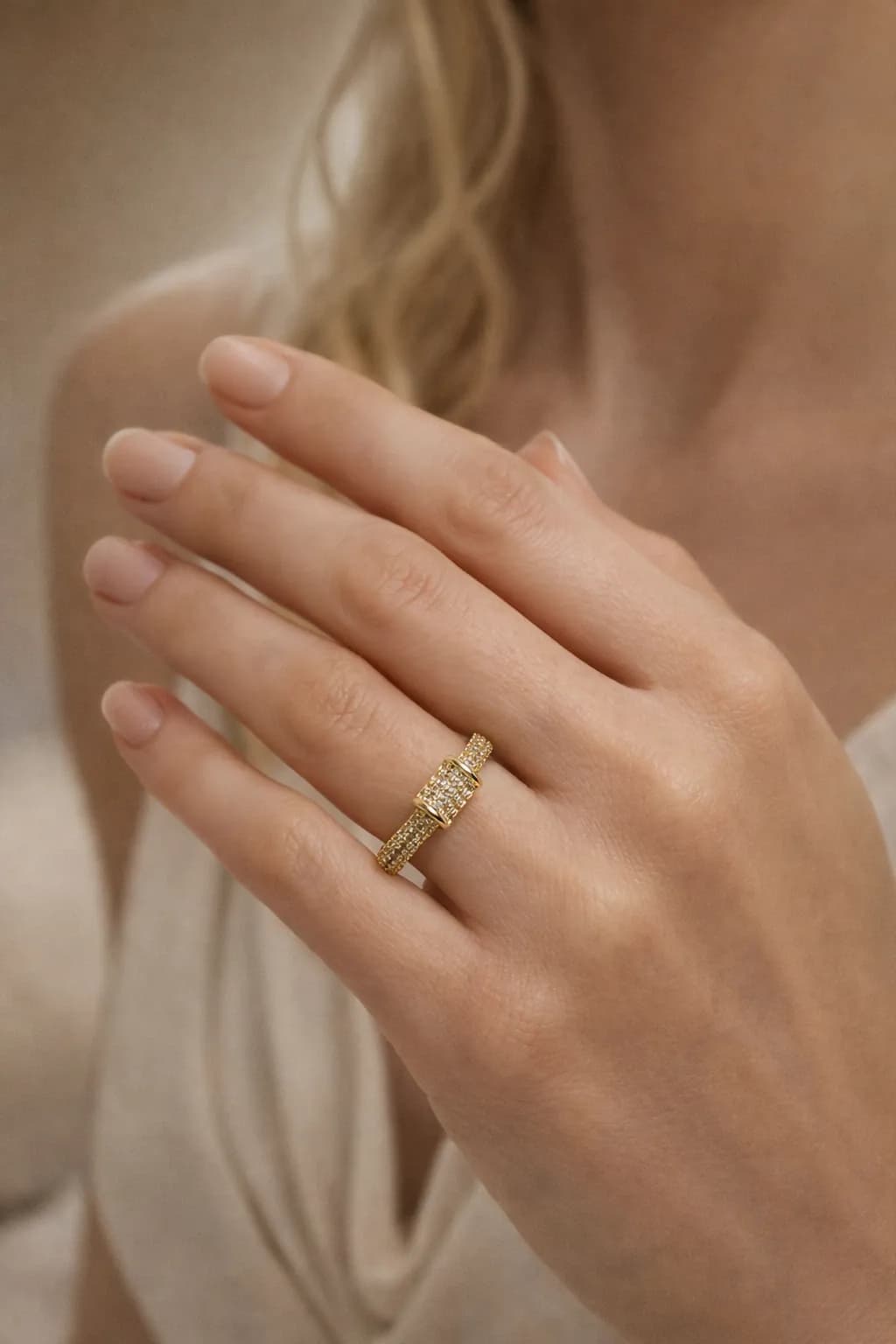 Taşlı Ayarlanabilir Yüzük