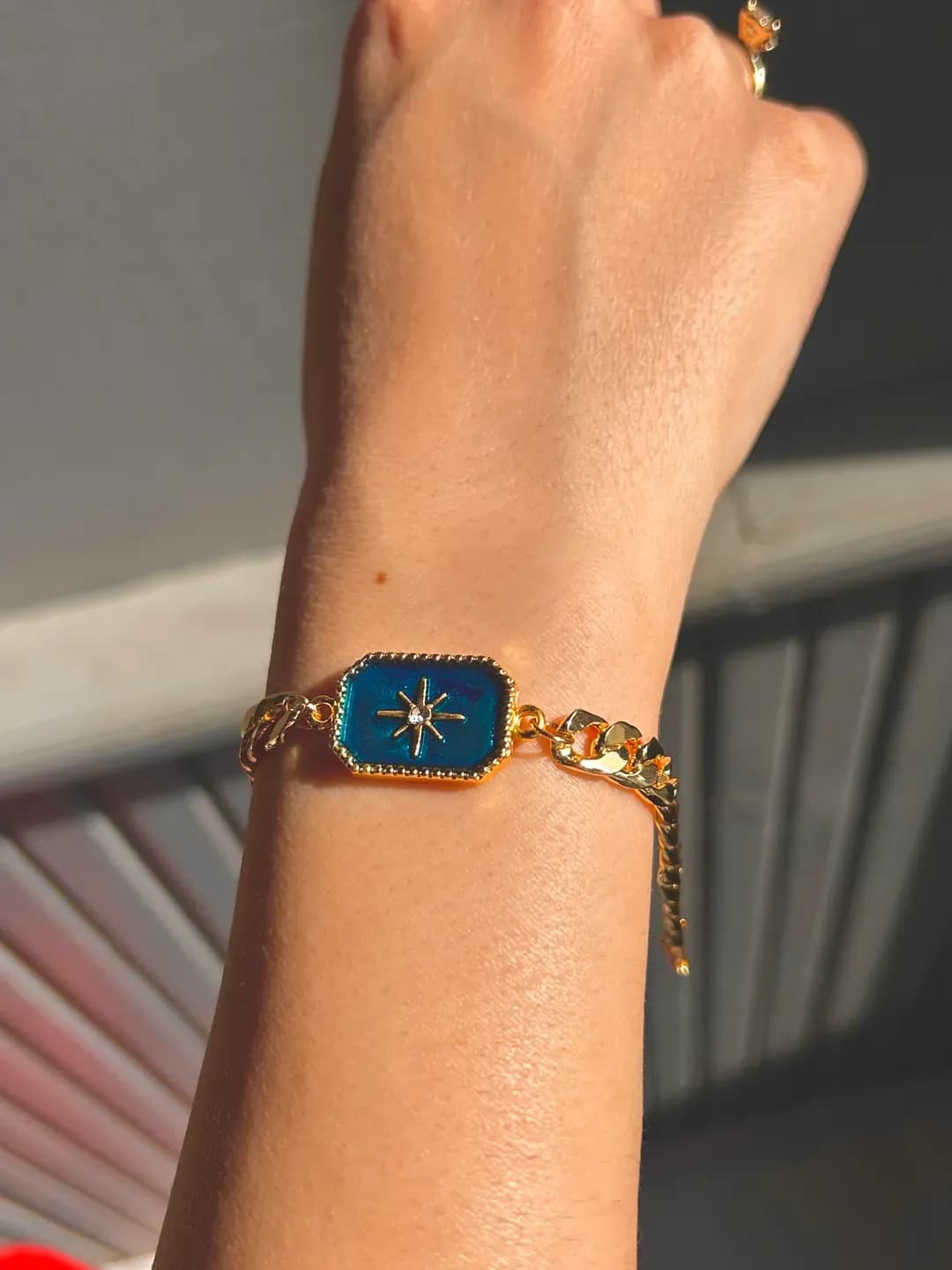 Vip Arpa Zincir Saks Mavi Kuzey Yıldızı Bileklik