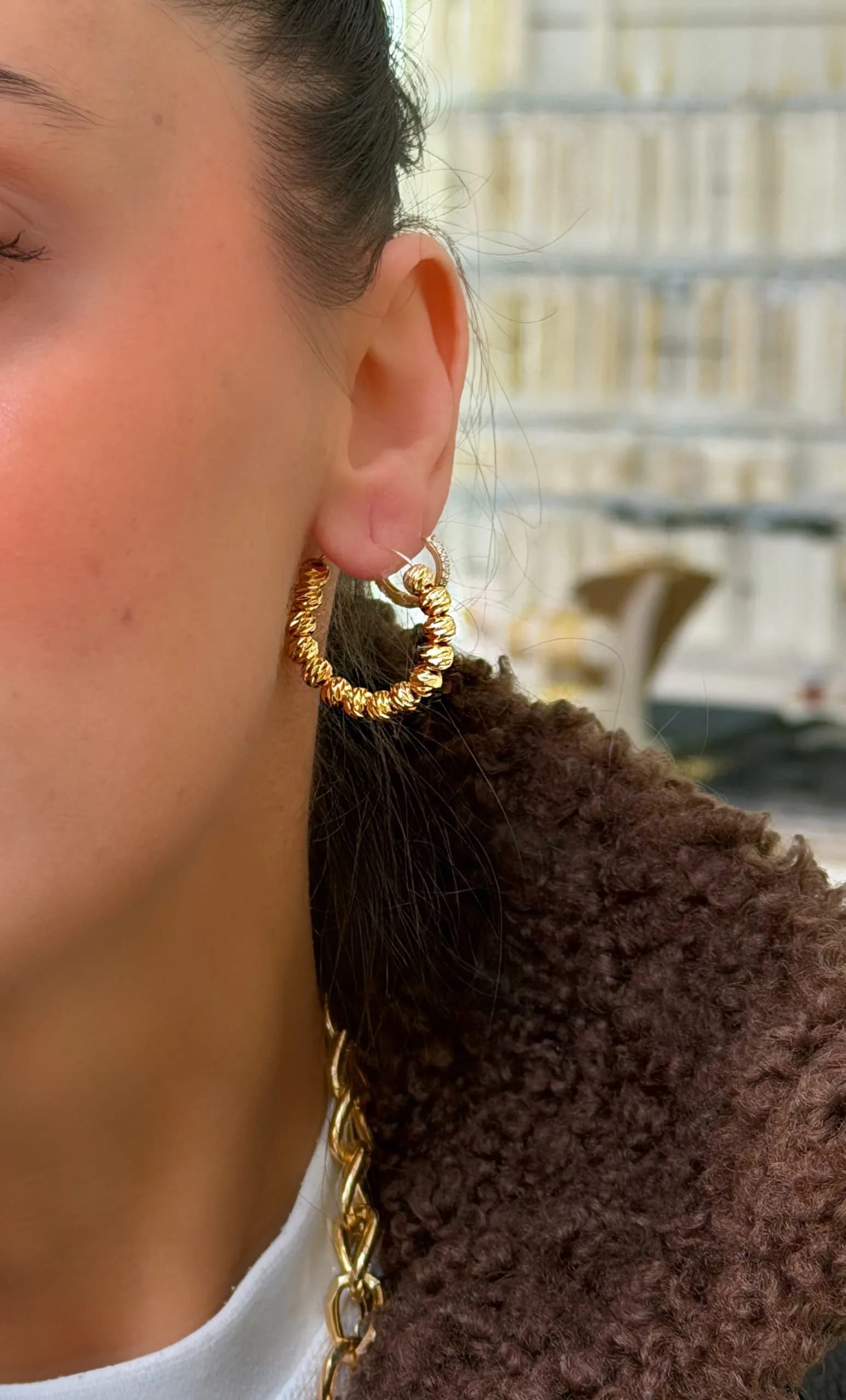 Vip Gold Dorika Küpe