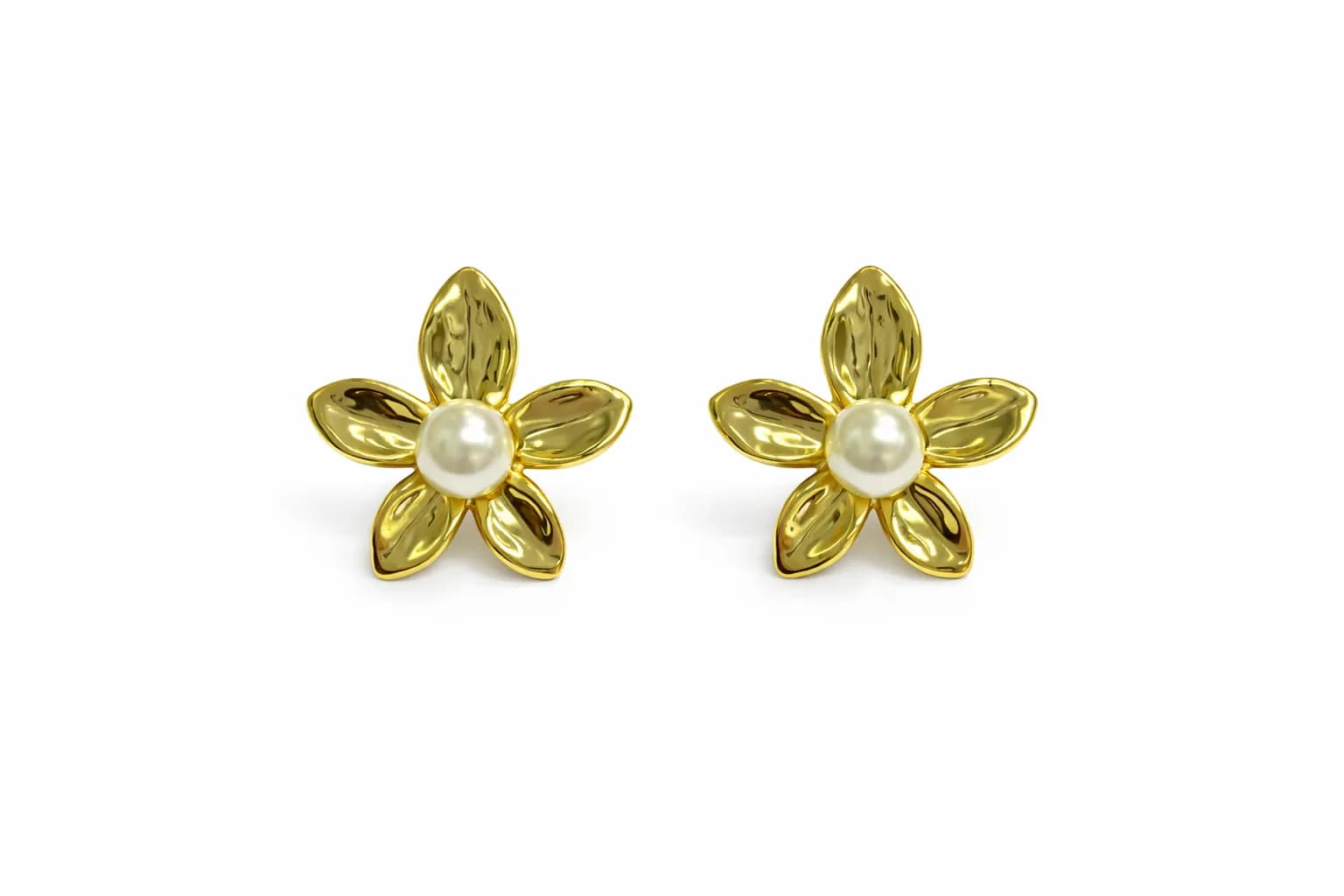 Vip İncili Çiçek Küpe