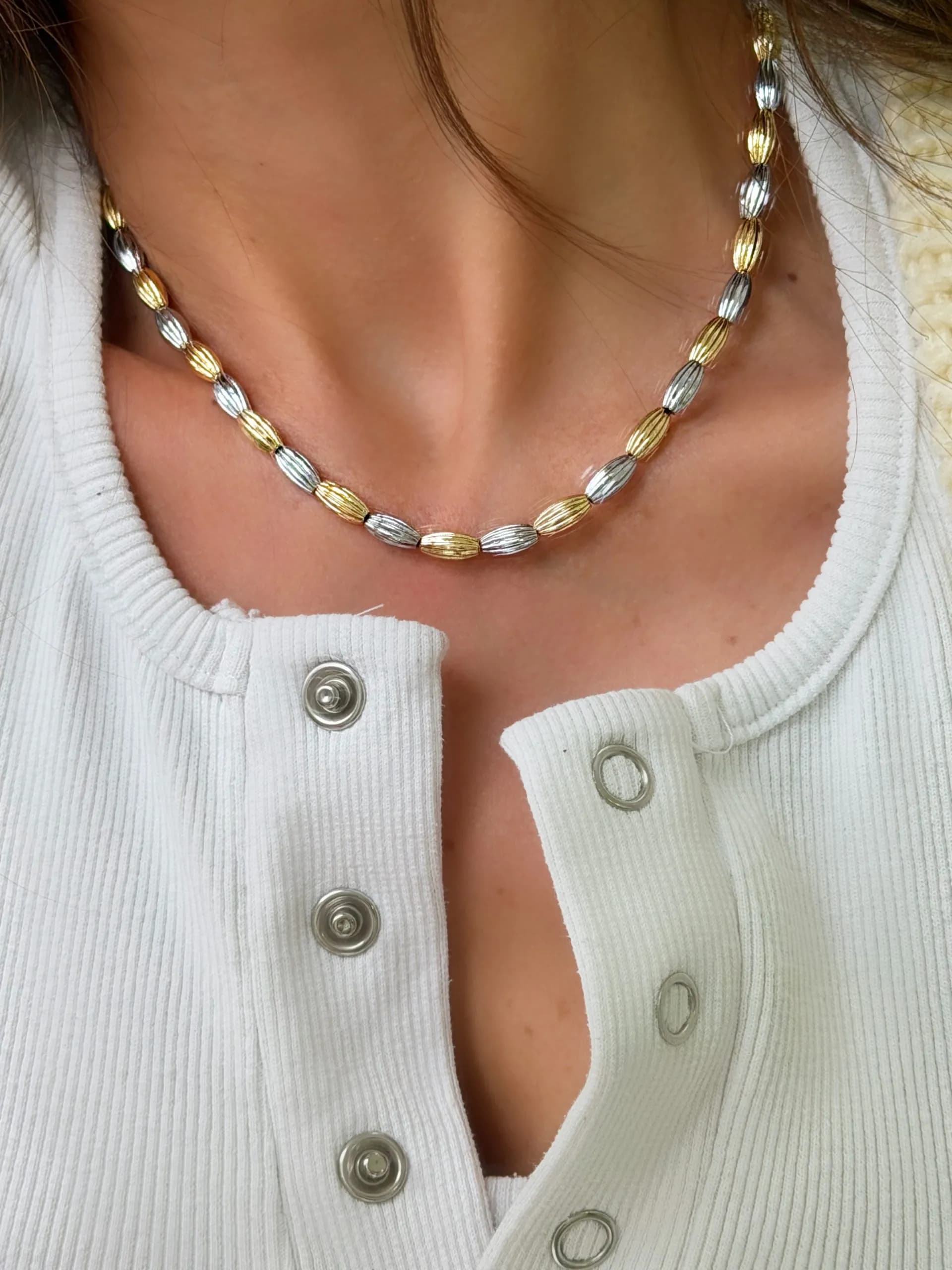 Vip Prinç Model Gold Gümüş Renk Kolye