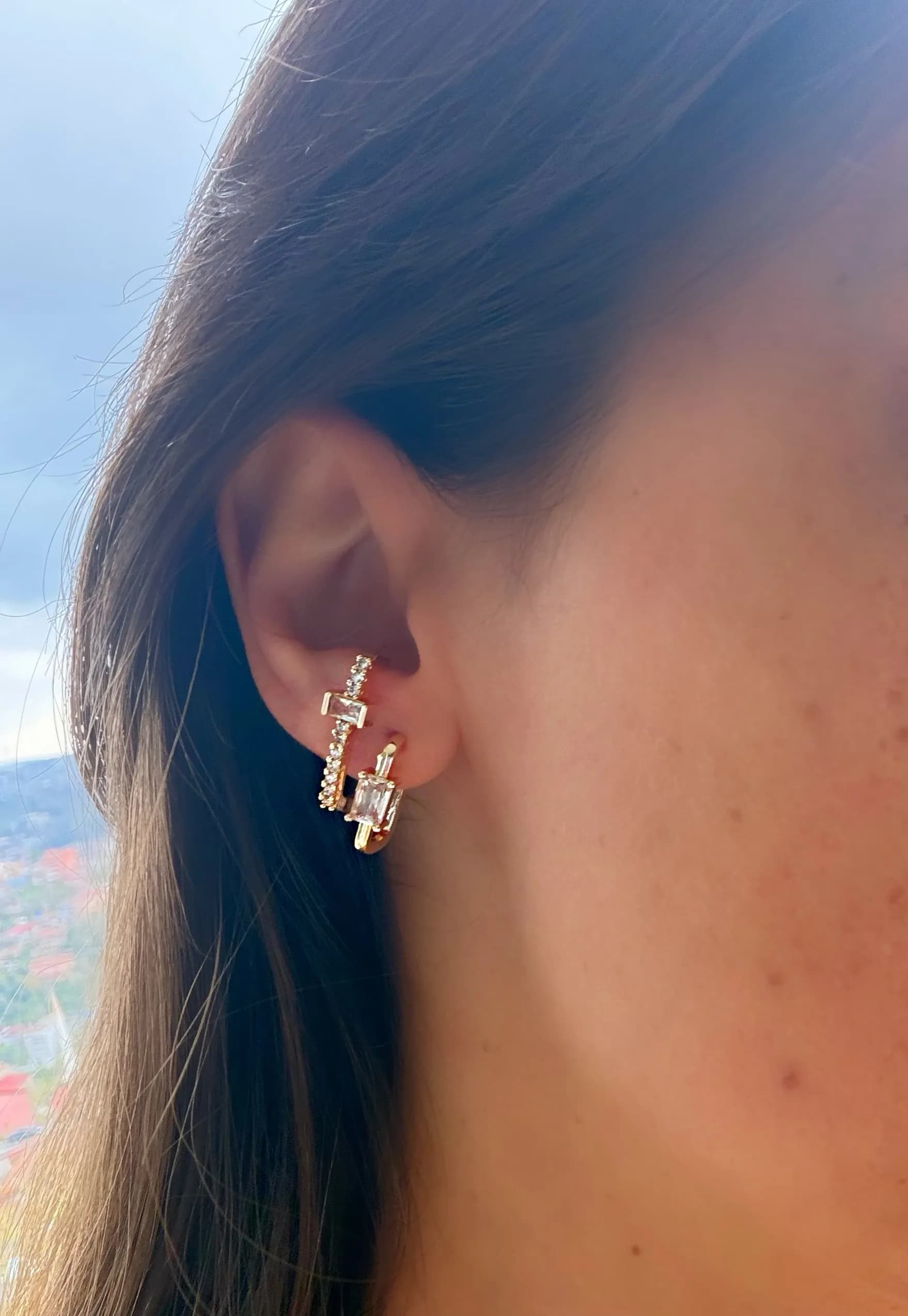 Vip Tek Delik 2 li kullanım küpe