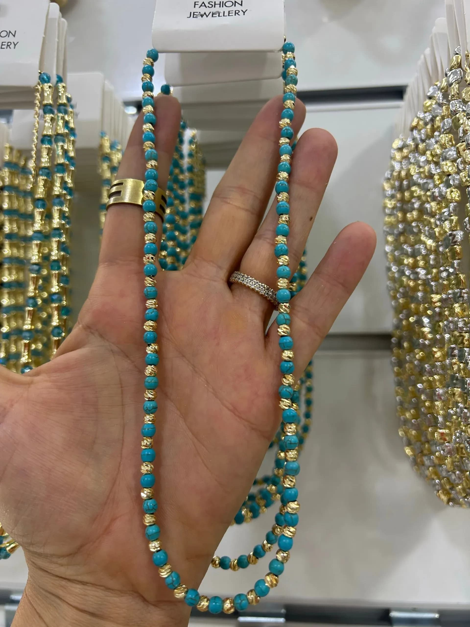 Vip Turkuaz Taş Dorika Kolye