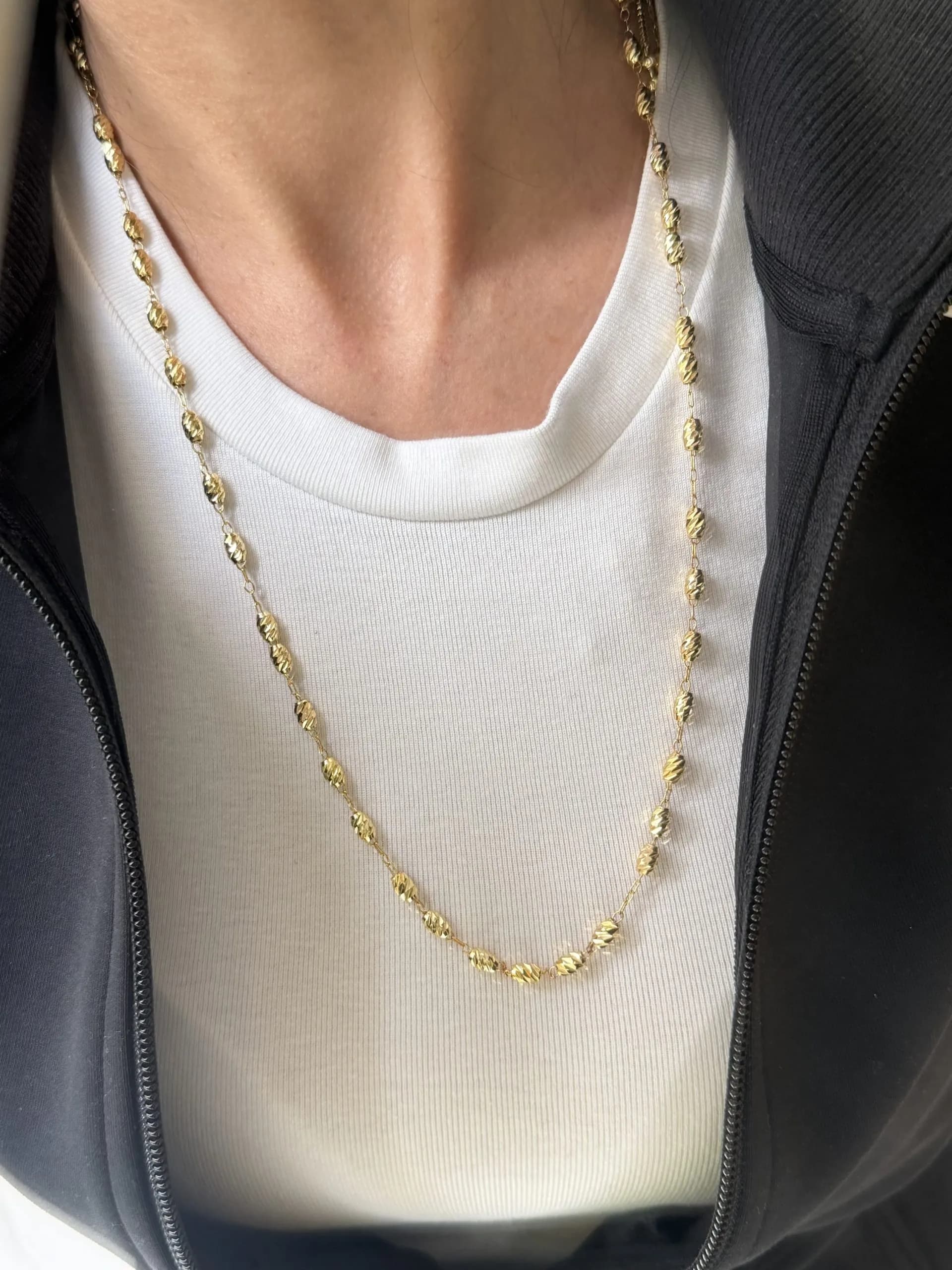 Vip Uzun Dorika Zincir Kolye 55+7 cm