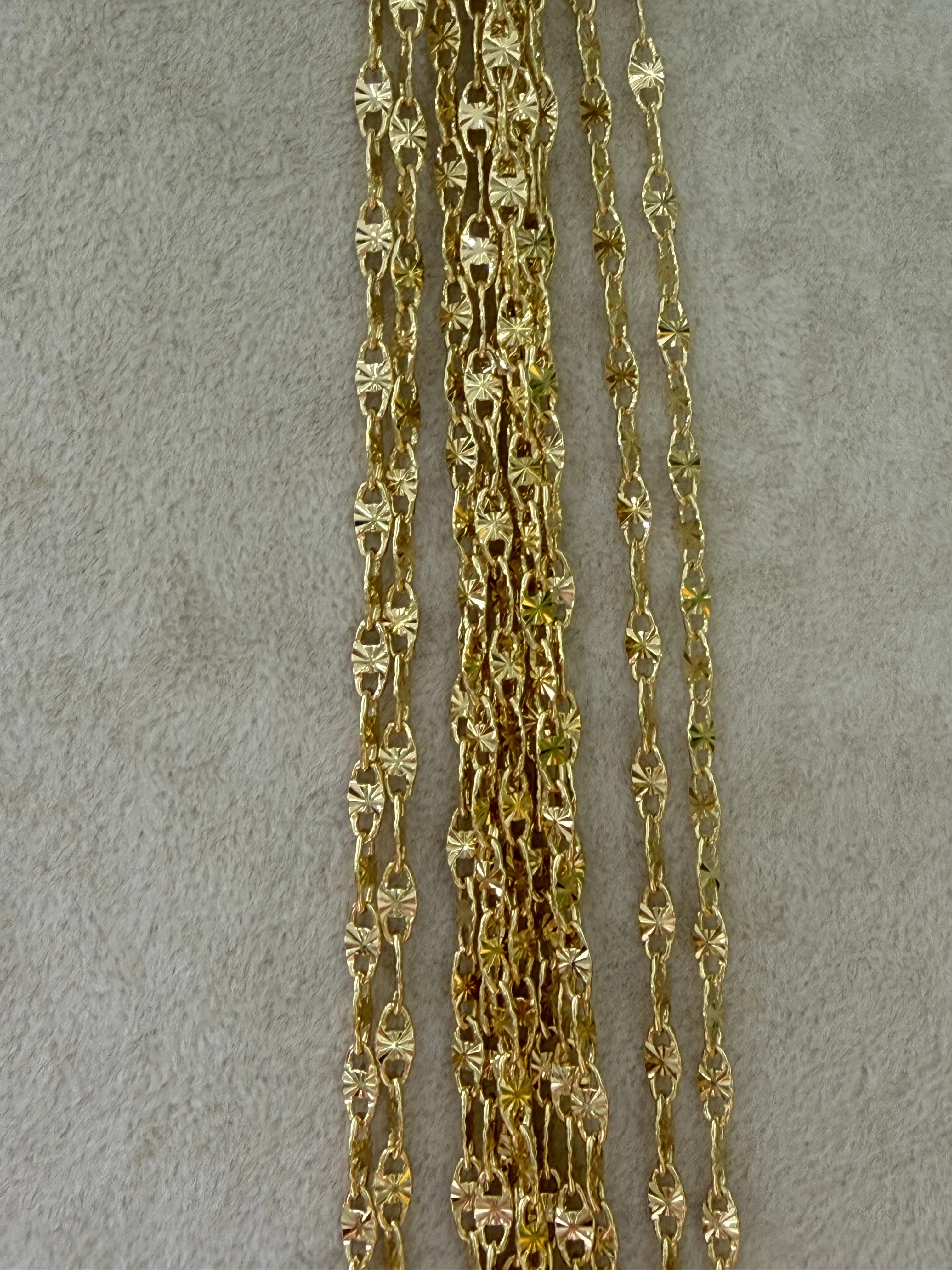 14K CM Altın Kaplama Sosyete Kolye 60 cm