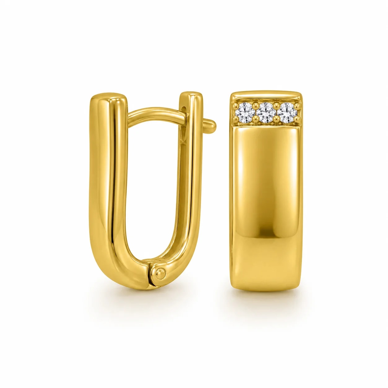 14K CM Taşlı Küpe