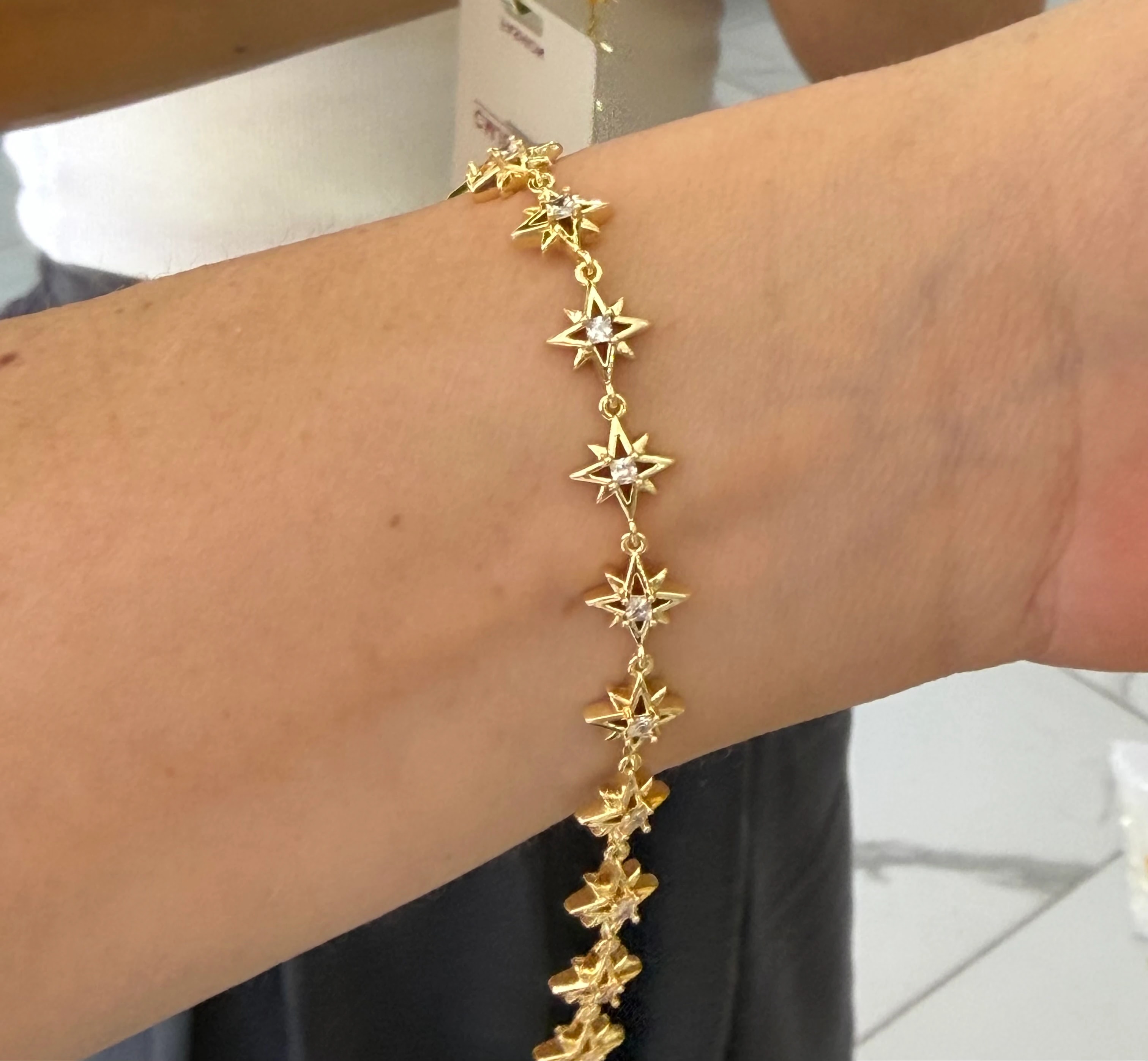 14K CM Altın Kaplama Star Yıldız Bileklik