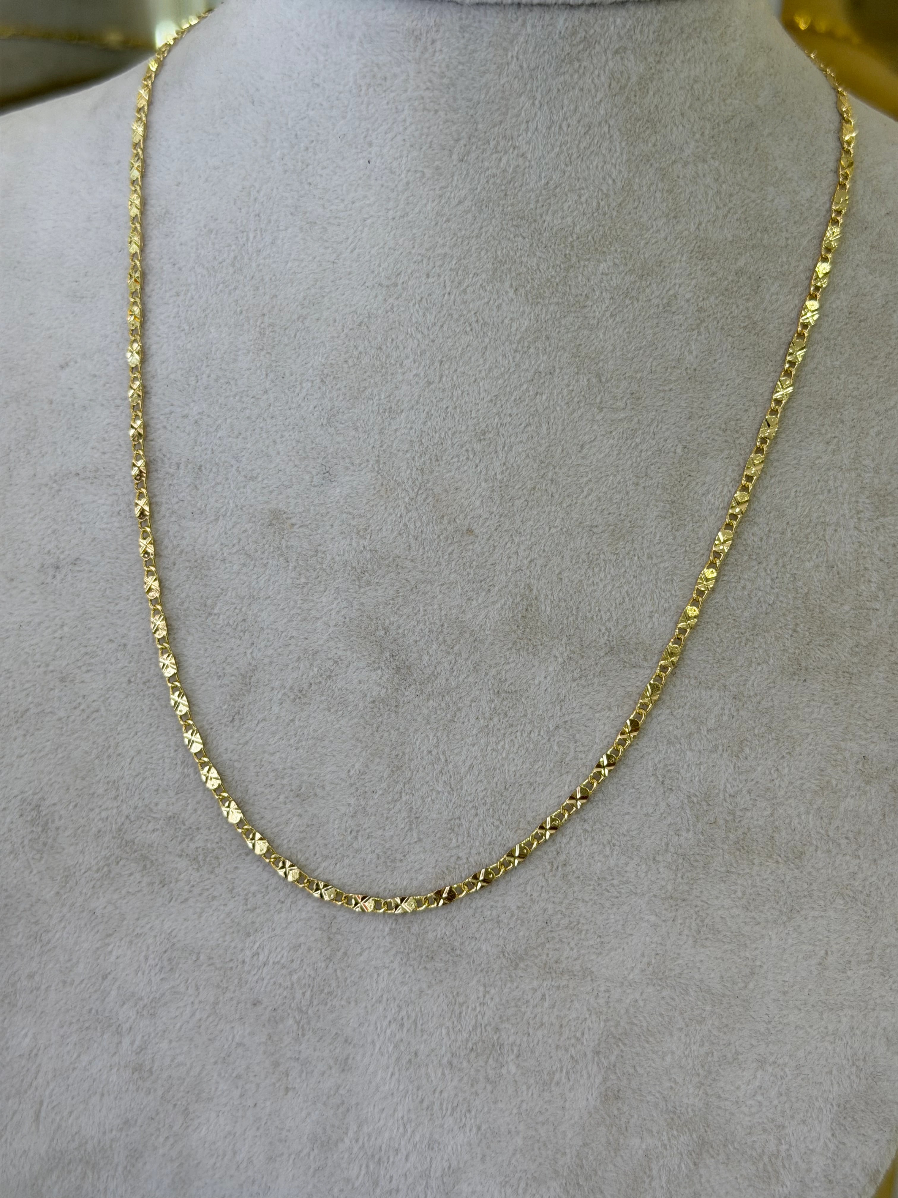 14K CM Altın Kaplama Parlak 45 cm Kolye