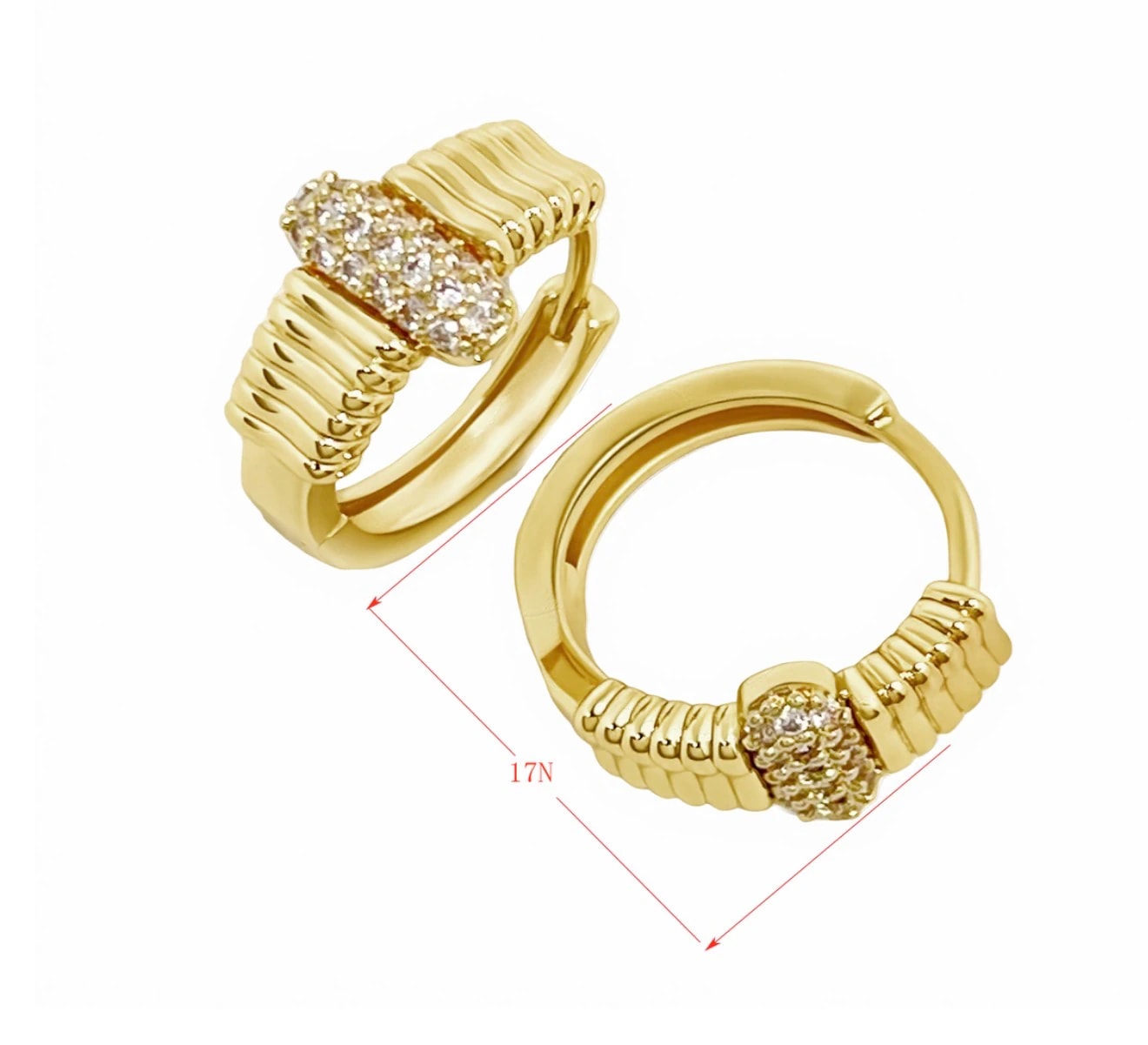 14K CM Halka Küpe