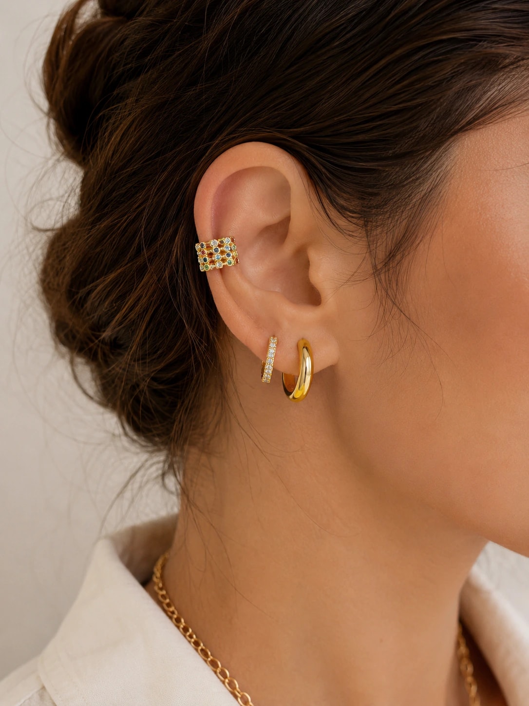 14K CM Kıkırdak Küpe