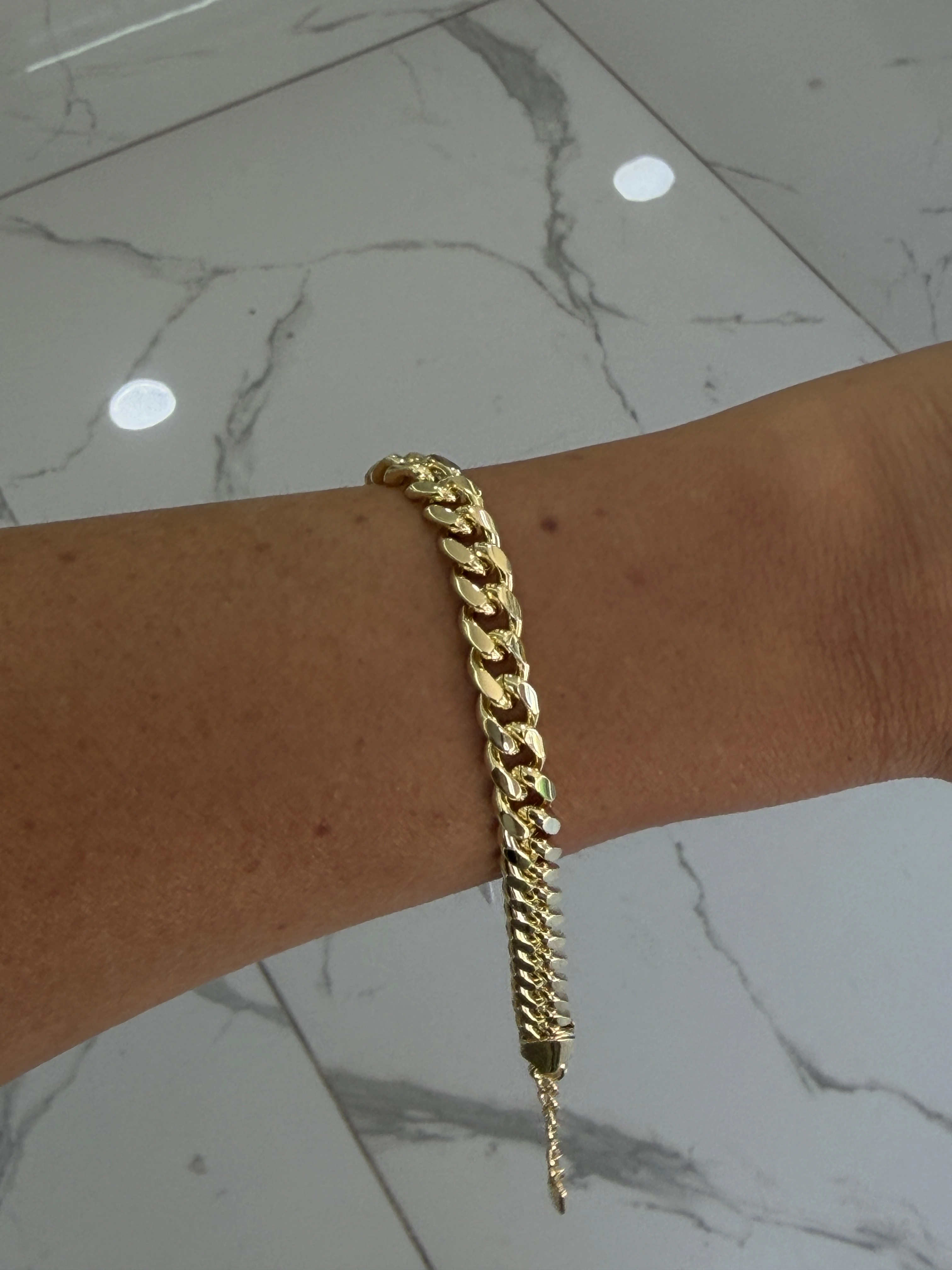 14K CM Altın Kaplama Gurmet Zincir Bileklik