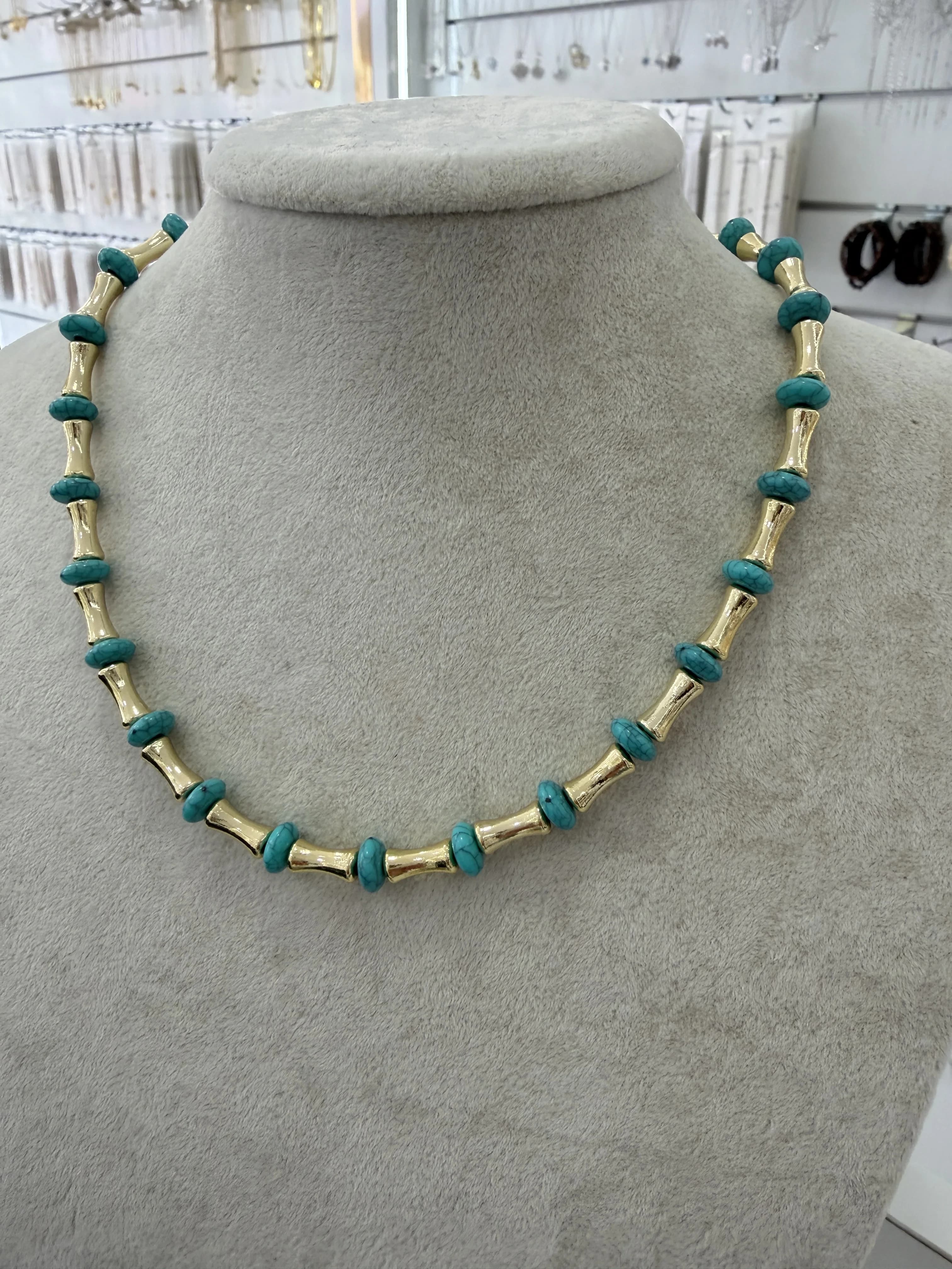 Vip Turkuaz Kemik Leyla Kolye