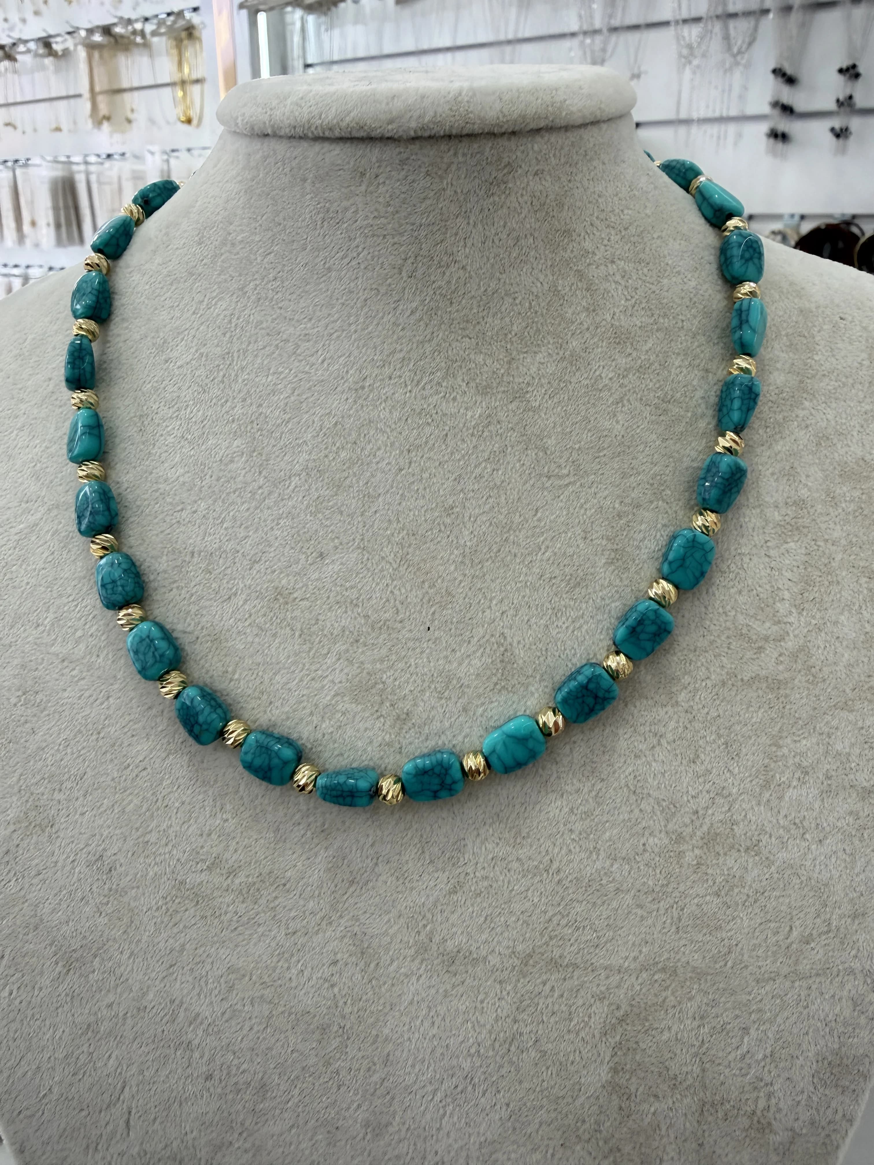 Vip Turkuaz Dorika Kolye