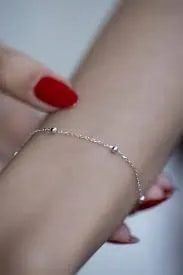 Çelik Gümüş Renk Top Zincir Bileklik