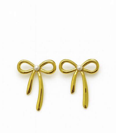 Çelik İncili Fiyonk Küpe