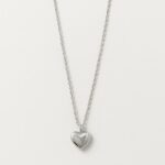 Çelik Gümüş Renk Kalp Kolye