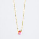 Çelik Renkli Mini Nazar Dönen Kolye