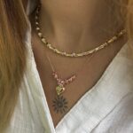 Vip 2 Lİ Taşlı Kalp Kolye Pembe