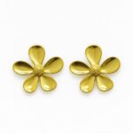 Çelik Gold Çiçek Küpe