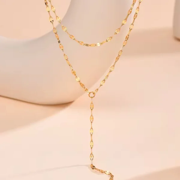 Çelik Parlak Zincir Y Kolye