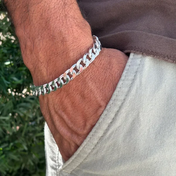 Erkek Özel Seri Kalın  Arpa Zincir Bileklik