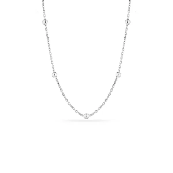 Gümüş Renk Top Zincir Kolye 45 cm